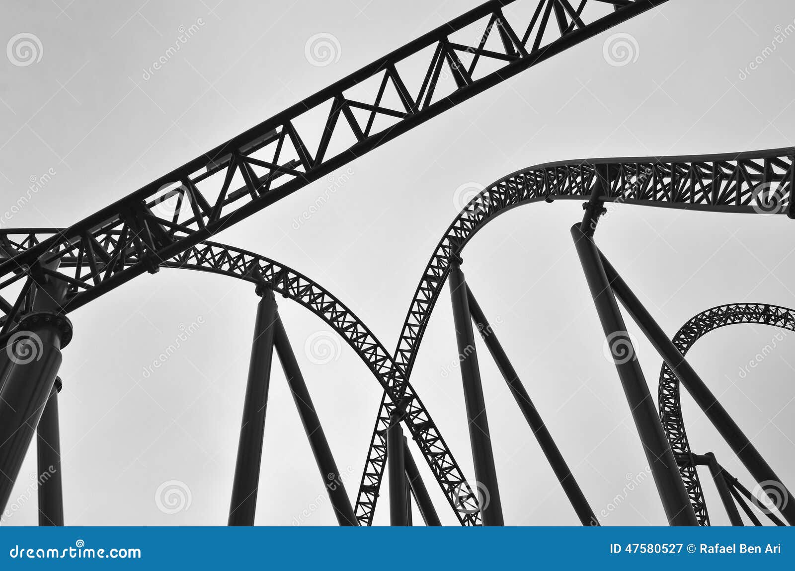 Roller Coaster Track Construction Stock Image - Image of engineering ...