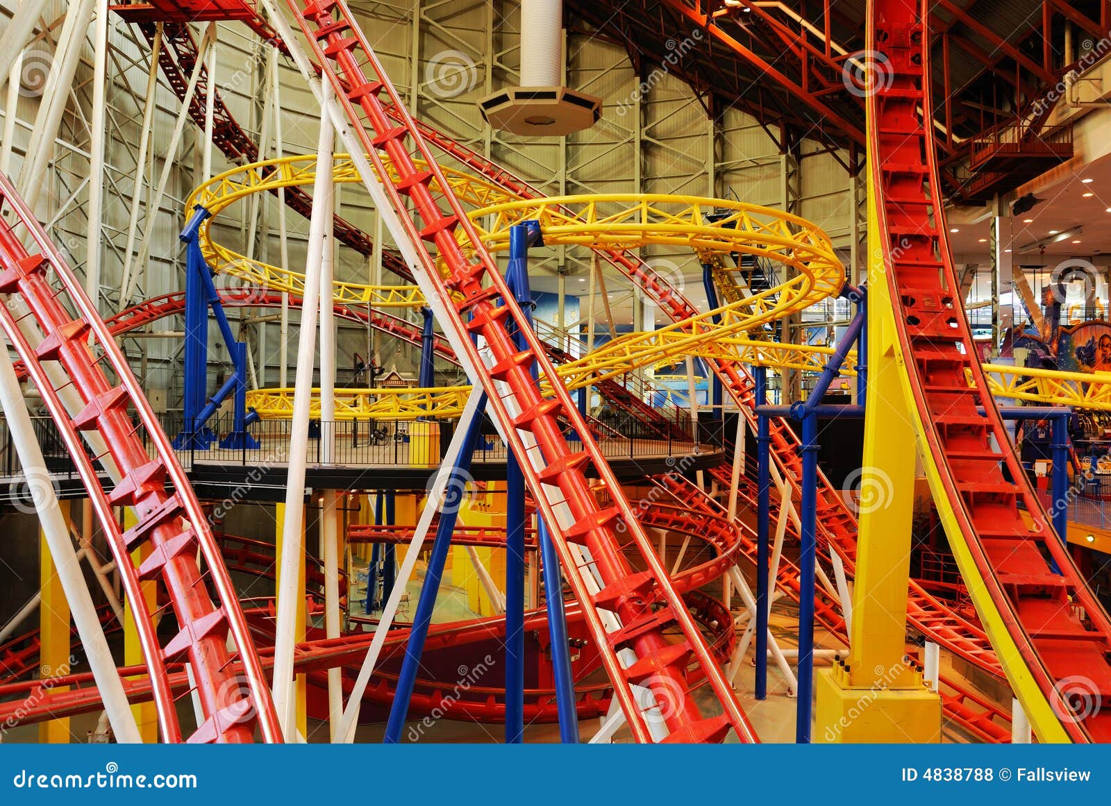 Roller Coaster Tracks In West Edmonton Mall Stock Photo Image Of Inside Lights 487