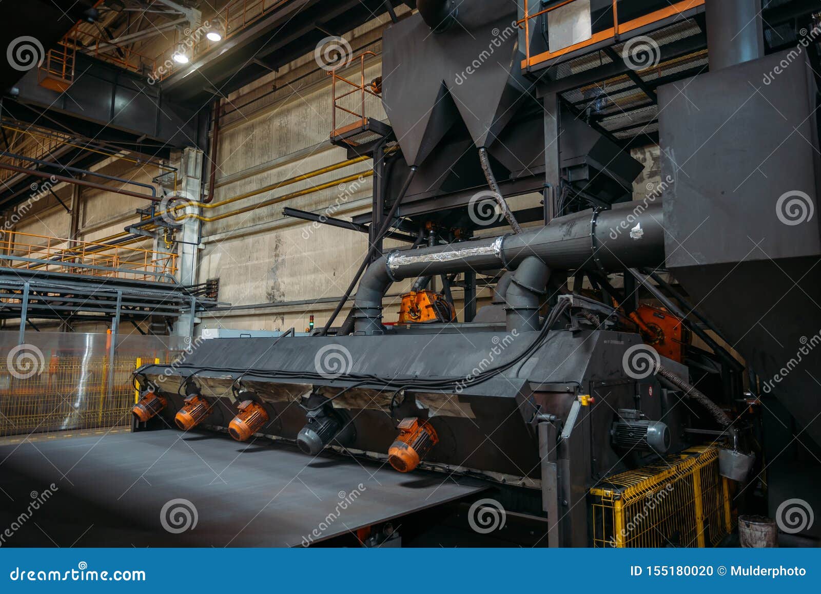 Roller Conveyor Shot Blasting Machine Stock Photo Image of metalwork