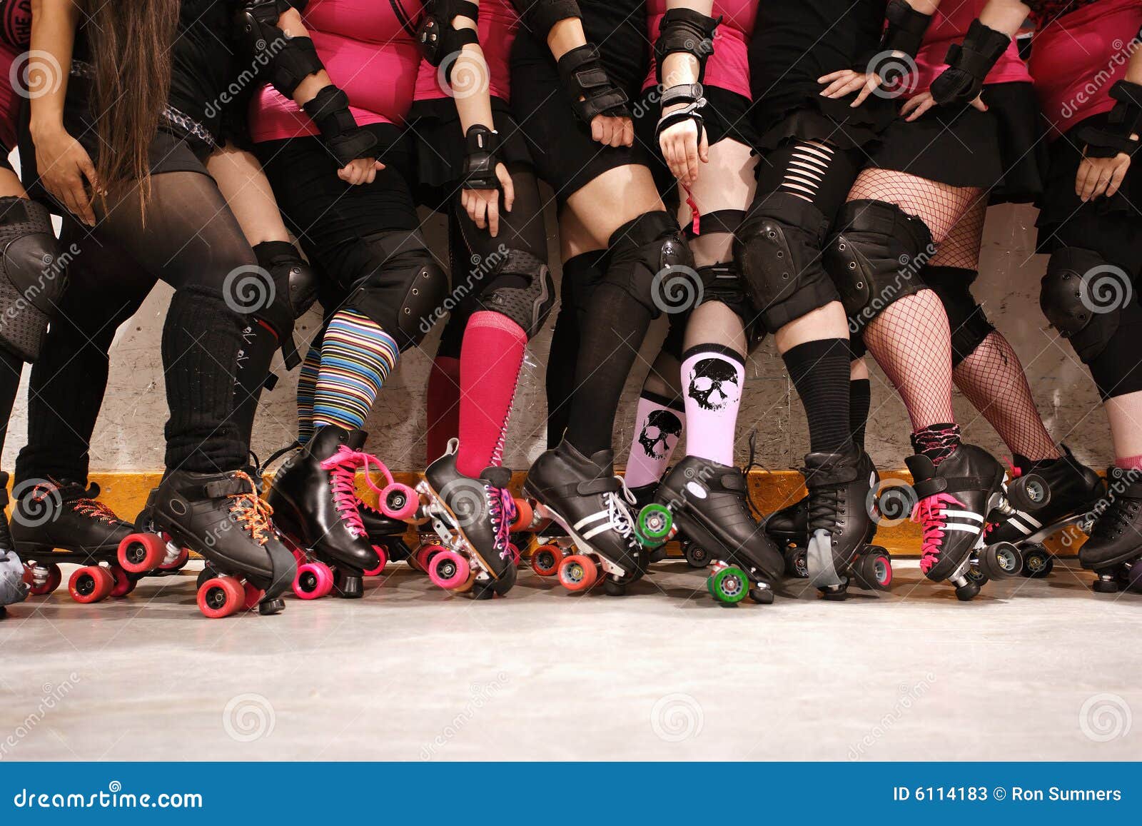 Roller derby team stock image. Image of skater, wheel 6114183