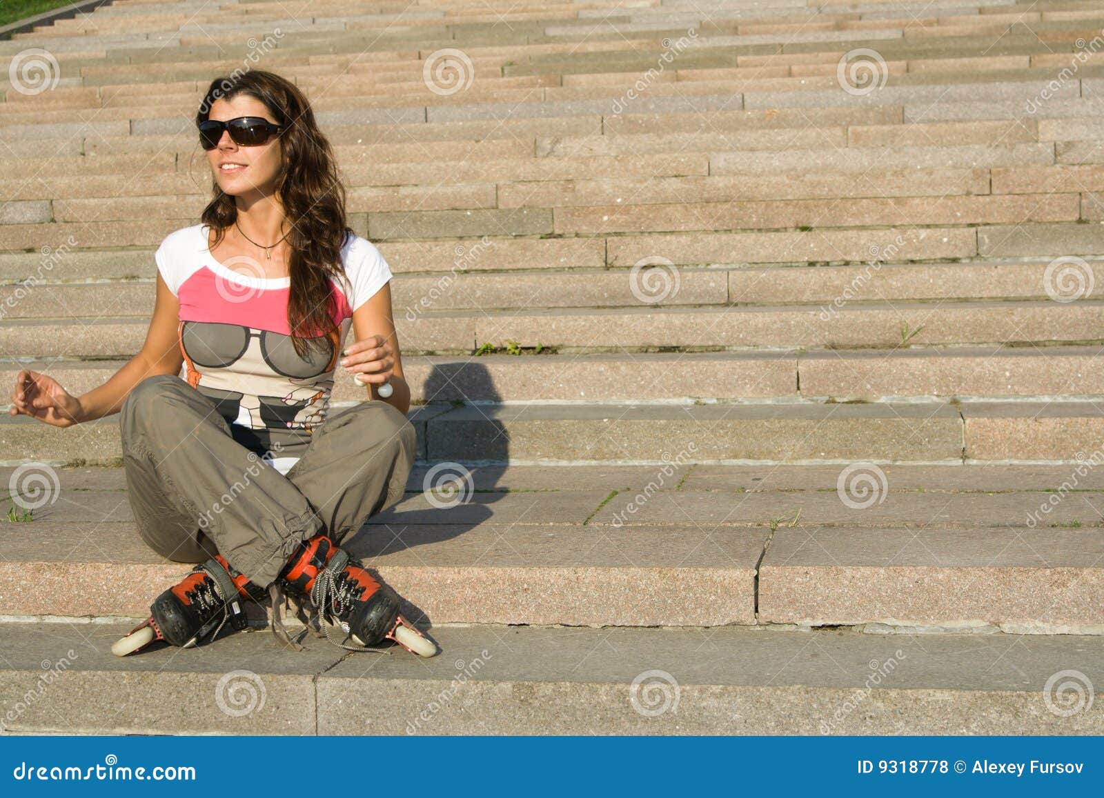 Roller girl stock photo. Image of pursuit, rollerskates 9318778