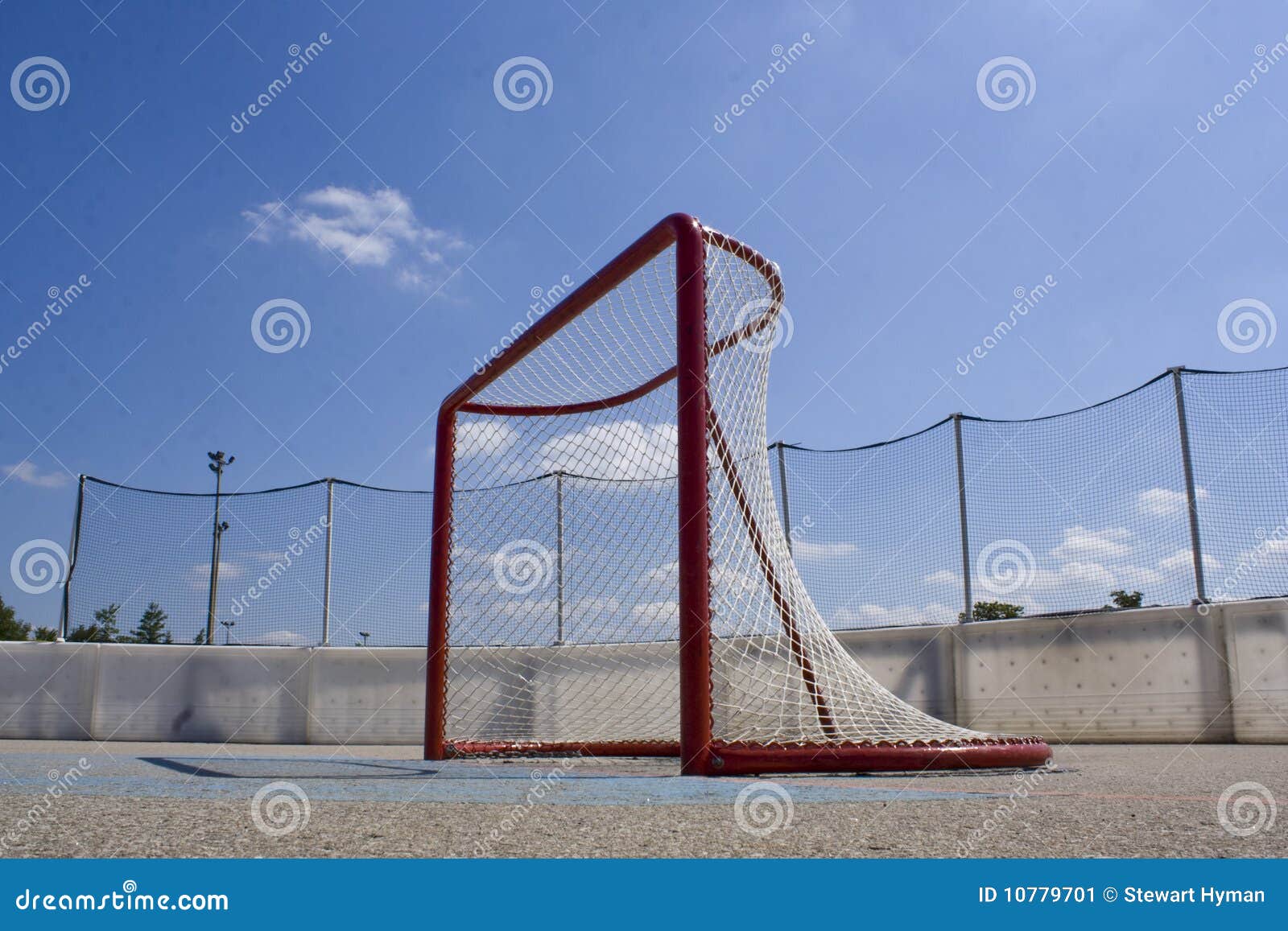 Roller Hockey Net stock image. Image of crease, concrete 10779701