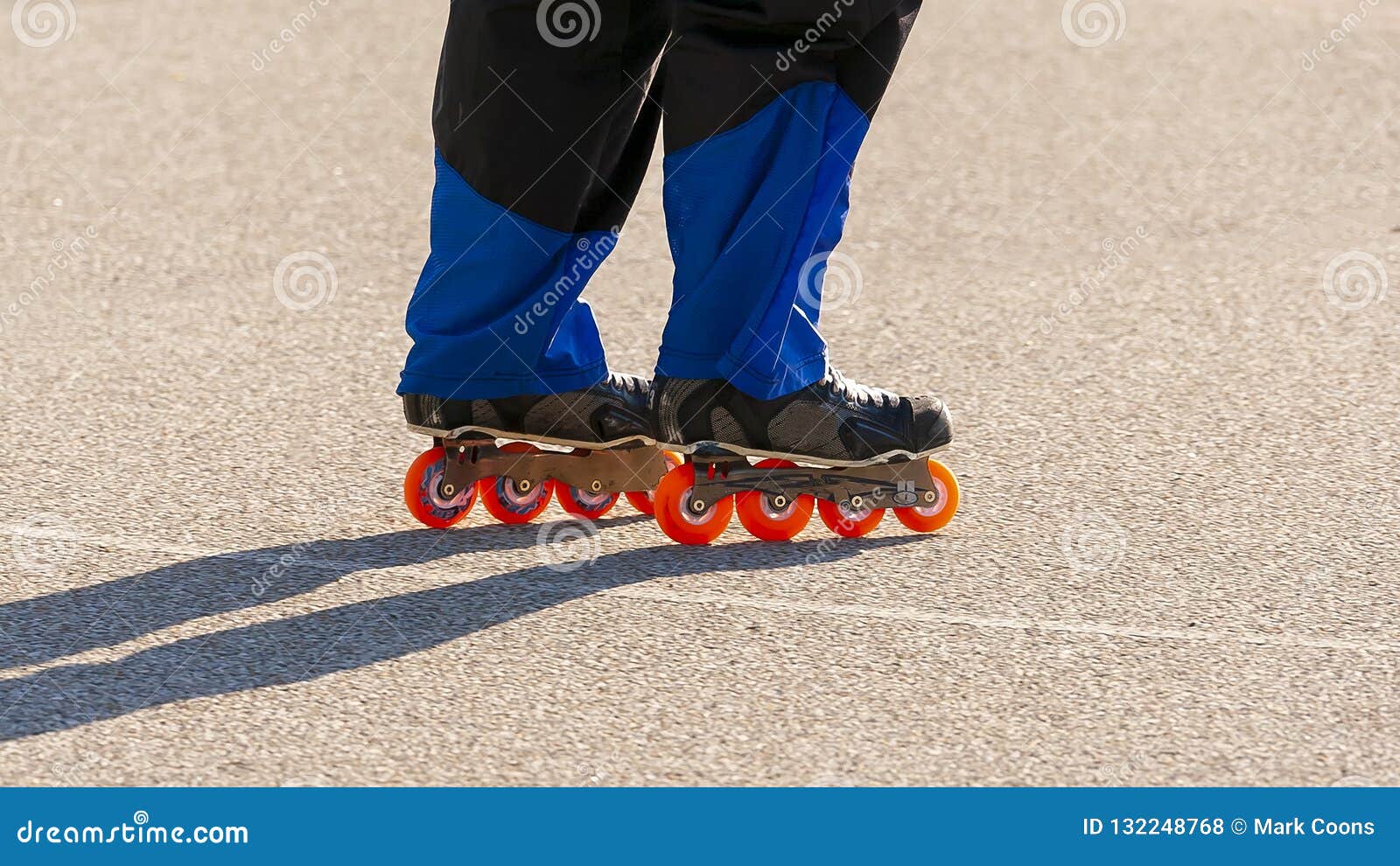 Roller Hockey Player Skating Towards the Play Stock Photo Image of