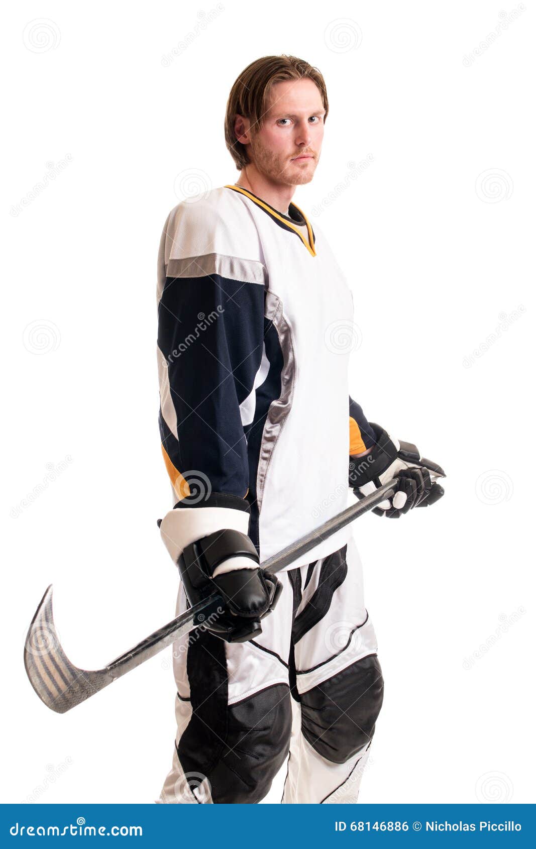 Roller Hockey Player stock photo. Image of handsome, caucasian 68146886