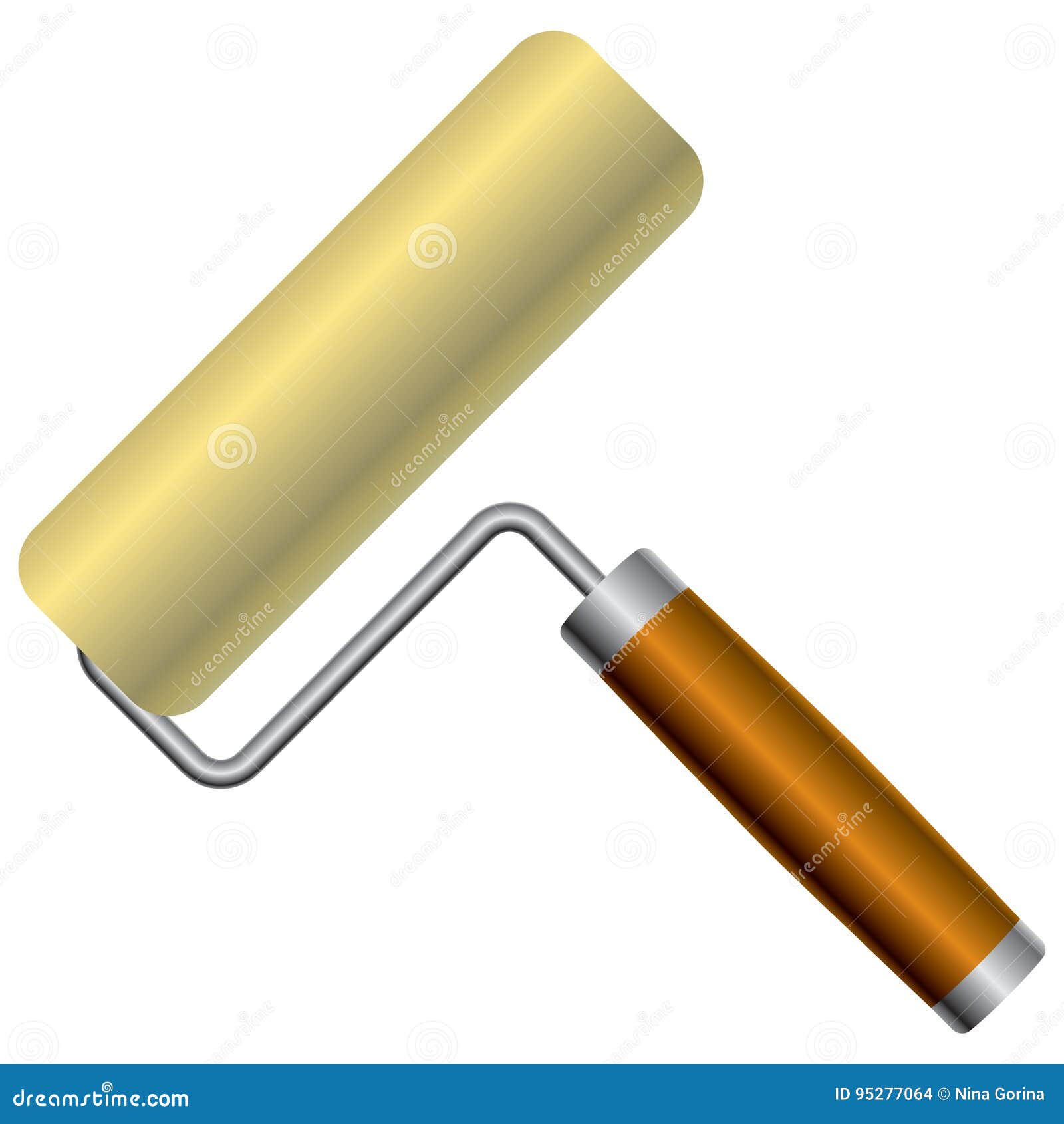 Roller for painting works stock vector. Illustration of covering 95277064