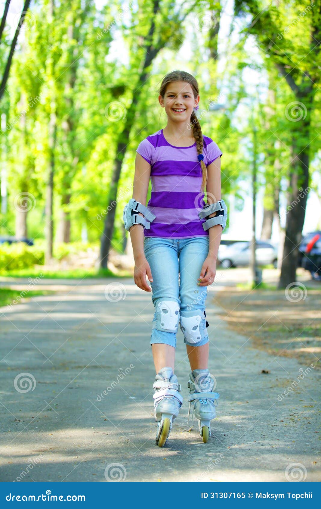 Roller skate girl stock image. Image of cute, activity 31307165