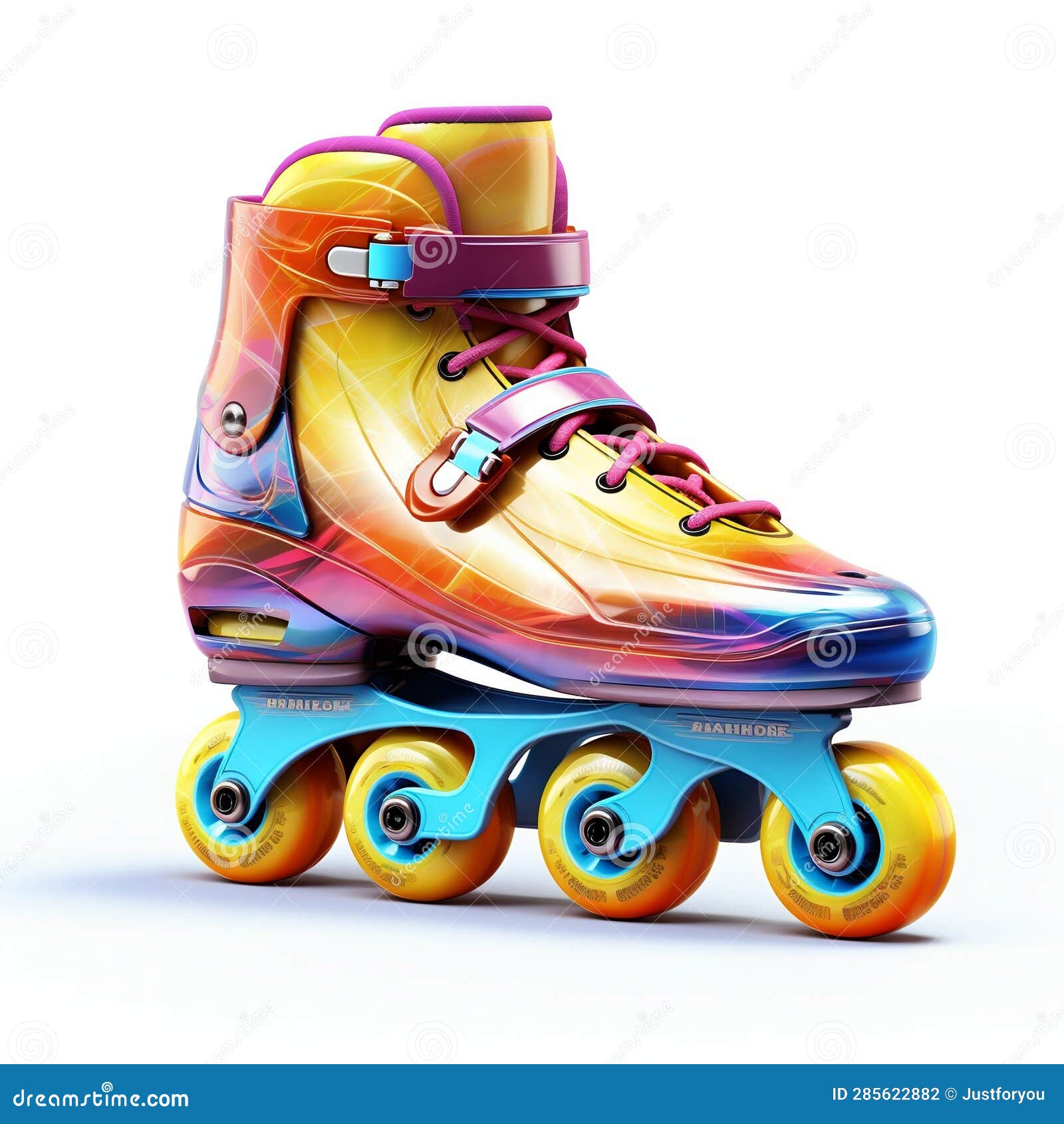 Roller Skate Isolated on White Background. Generative Ai Stock