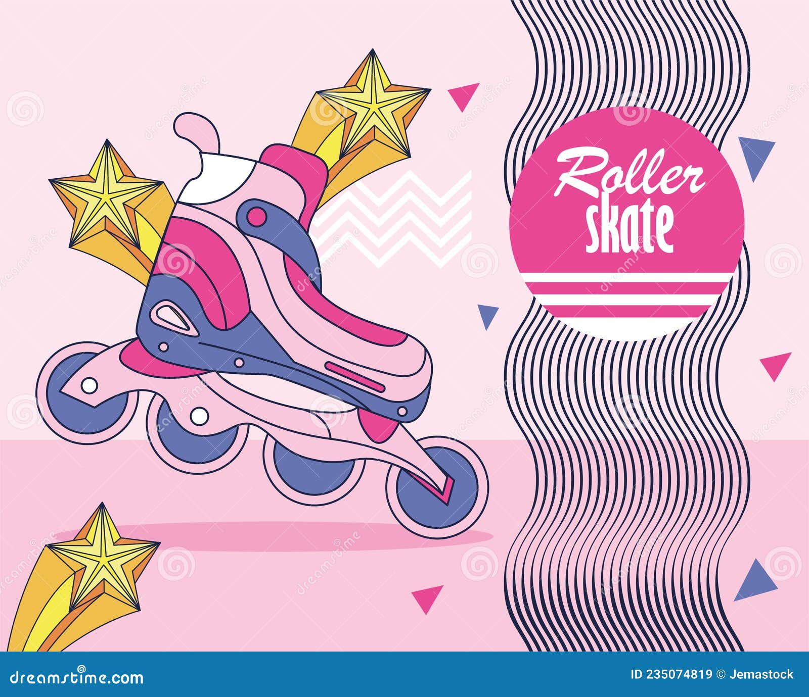 Roller skate template stock vector Illustration of childhood 235074819