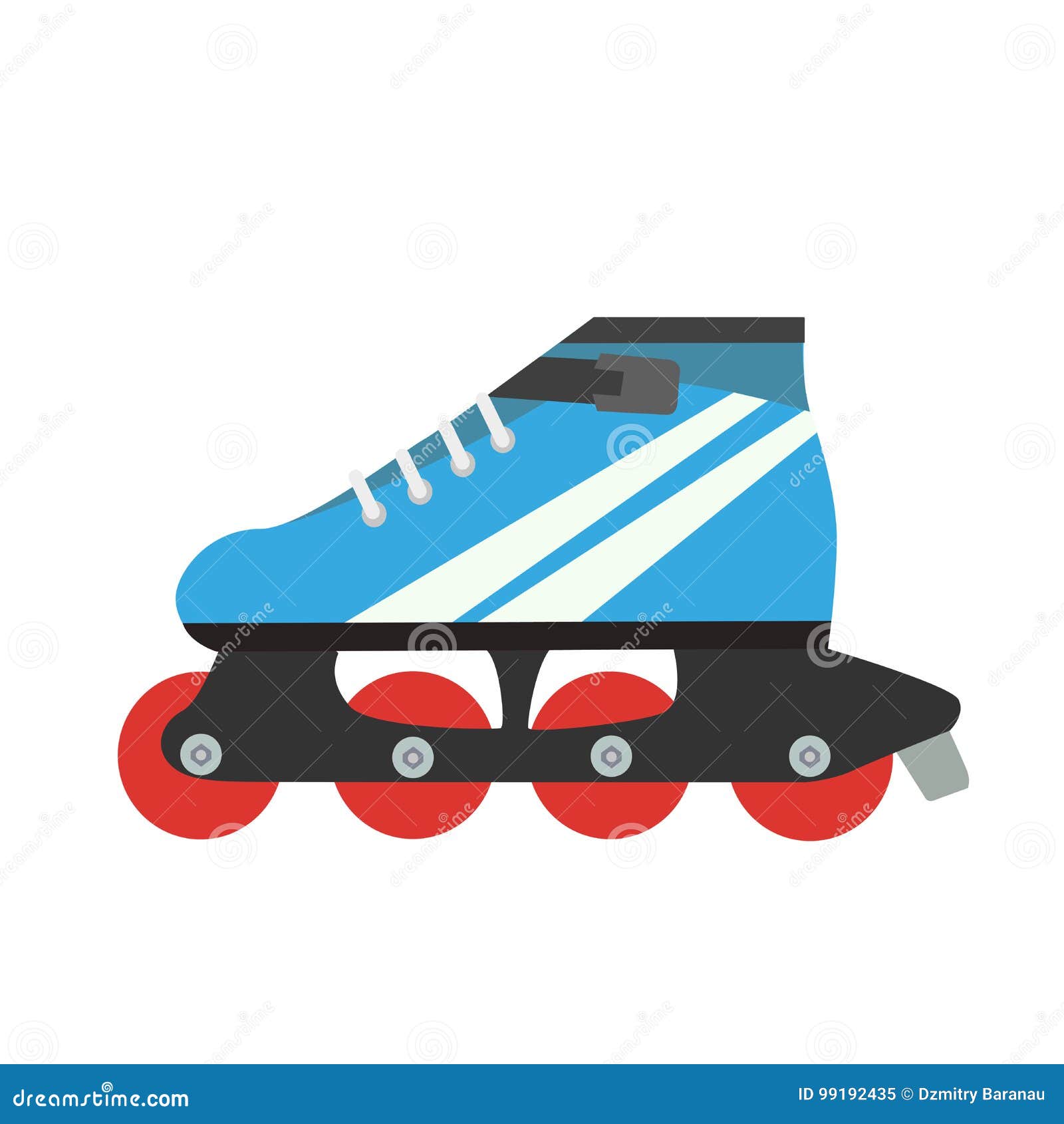 Roller Skate Vector Skating Illustration Retro Isolated Sport Fun