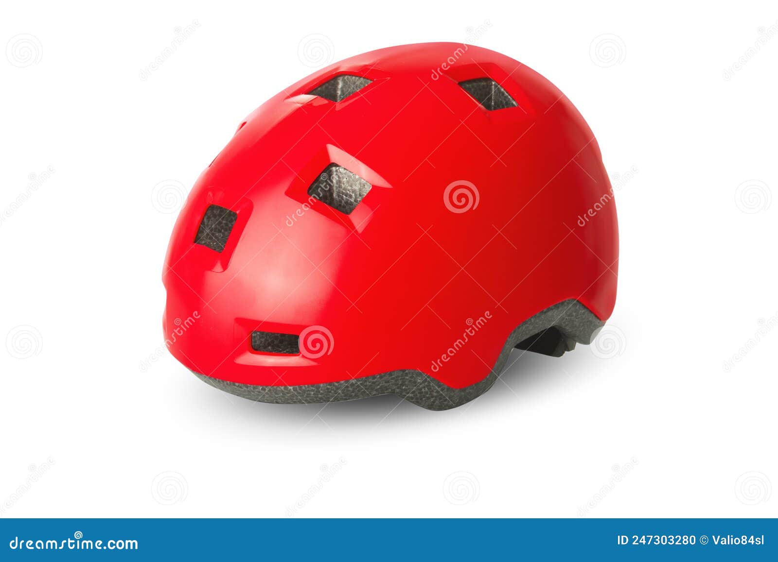 Roller Skates or Bike Helmet Isolated on White Stock Photo Image of