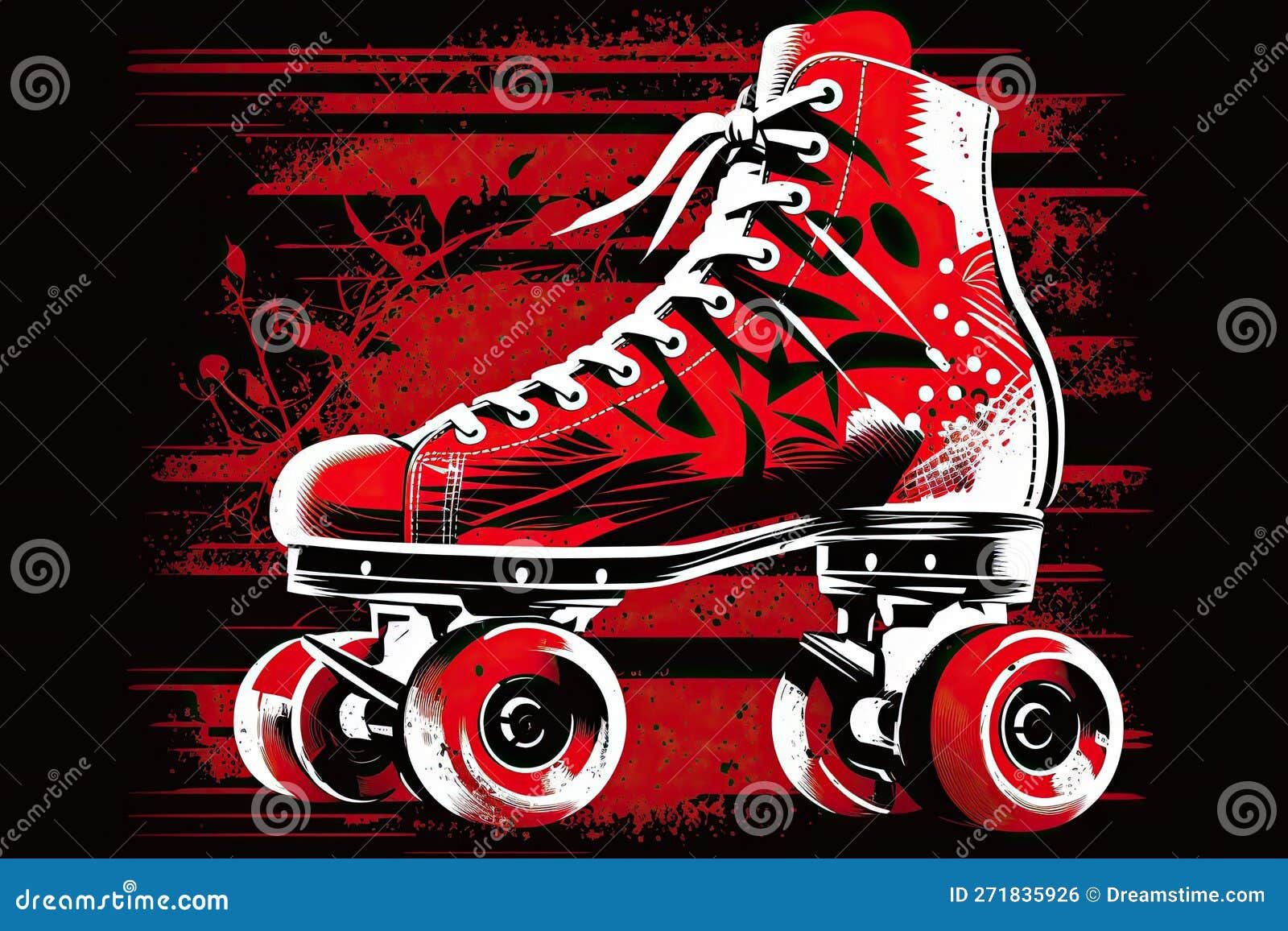Roller Skates that are Getting on in Years Stock Illustration