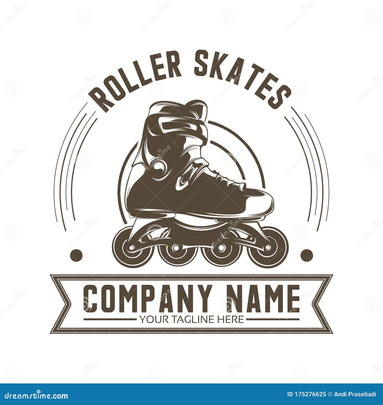 Roller Skates Team Logo Template Design Stock Vector - Illustration of