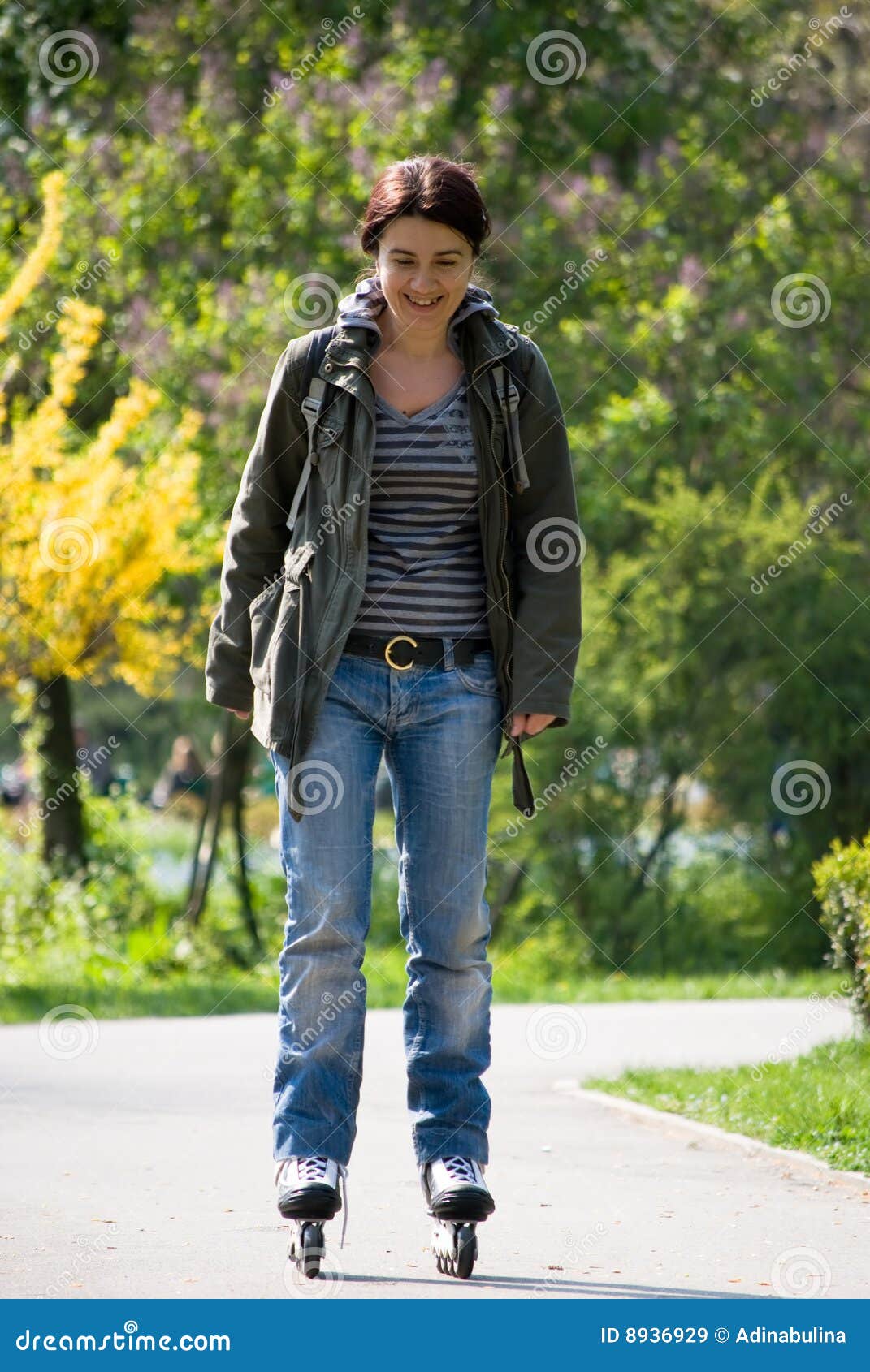 Rollerblade girl stock image. Image of sport, extreme 8936929