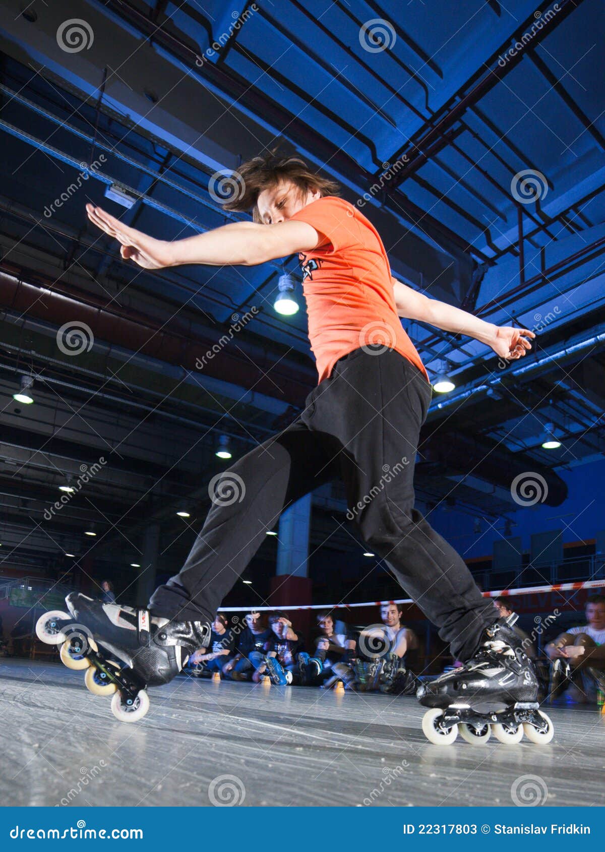Rollerblading competition editorial stock photo. Image of inline 22317803