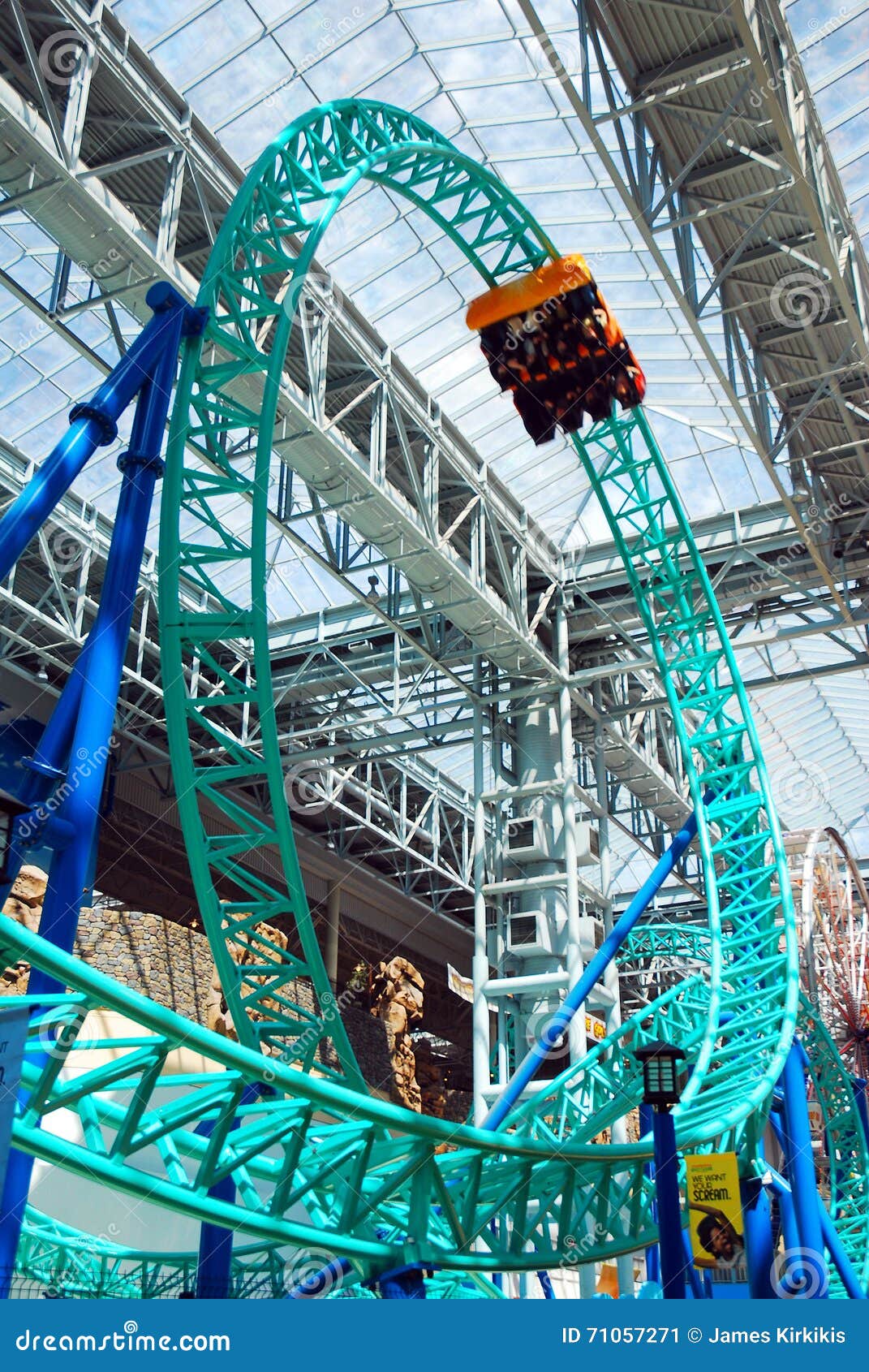Rollercoaster at the Mall of America Editorial Photo Image of looping