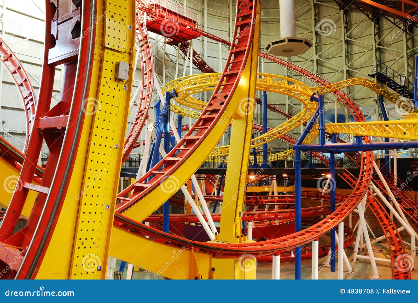 Rollercoaster Tracks In West Edmonton Mall Stock Photo Image Of Light Indoor