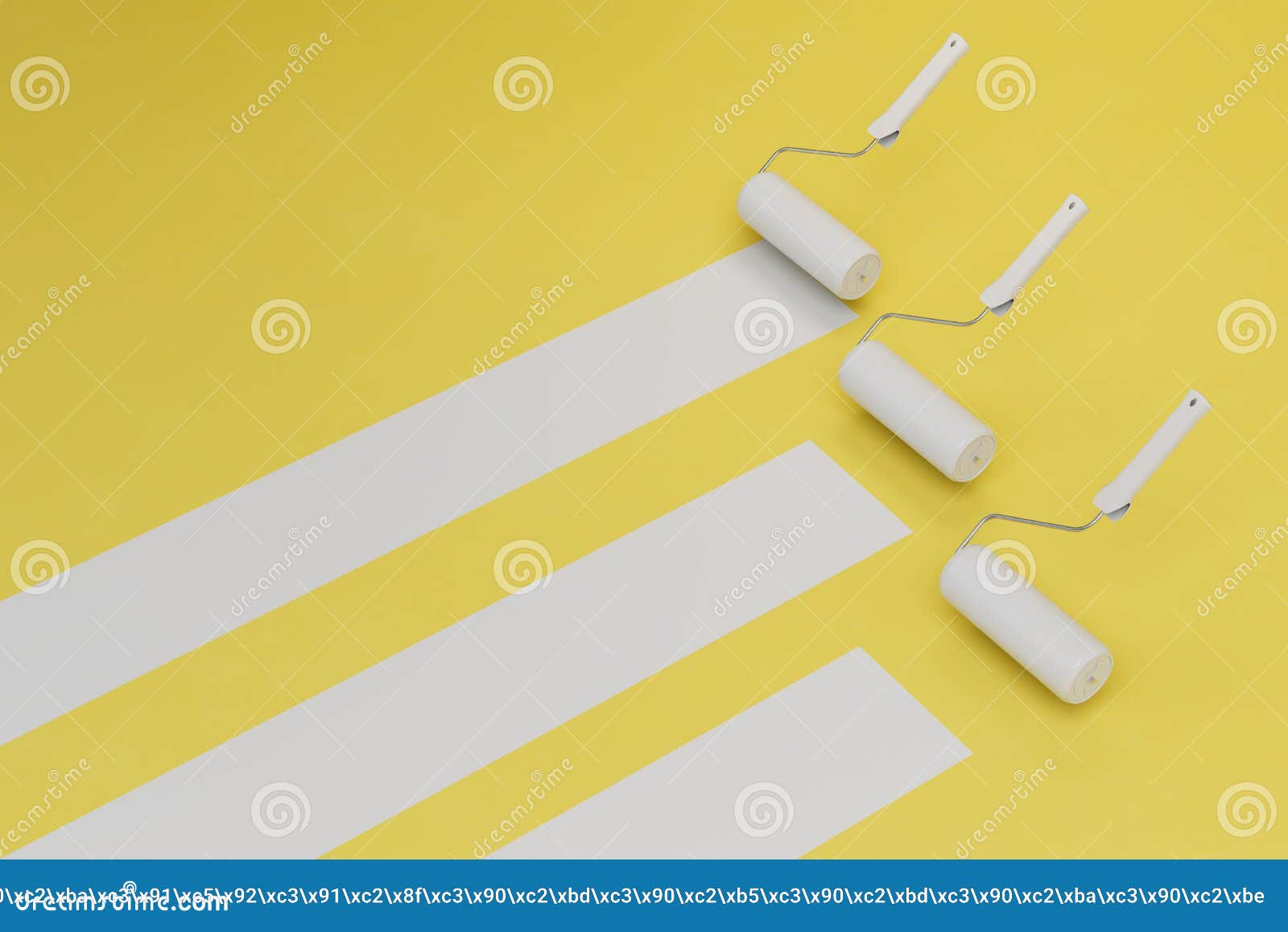 Rollers for Painting Walls with White Paint Leave White Stripes on a