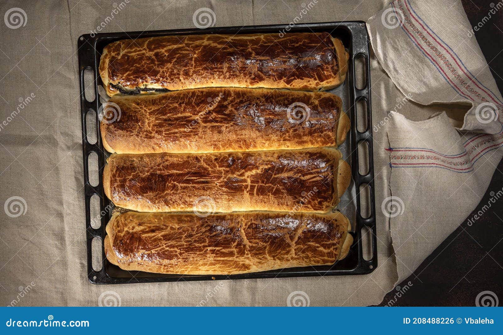 Rolling Cakes with Poppy Seed and Walnut Filling Stock Photo Image of rolling, homemade 208488226