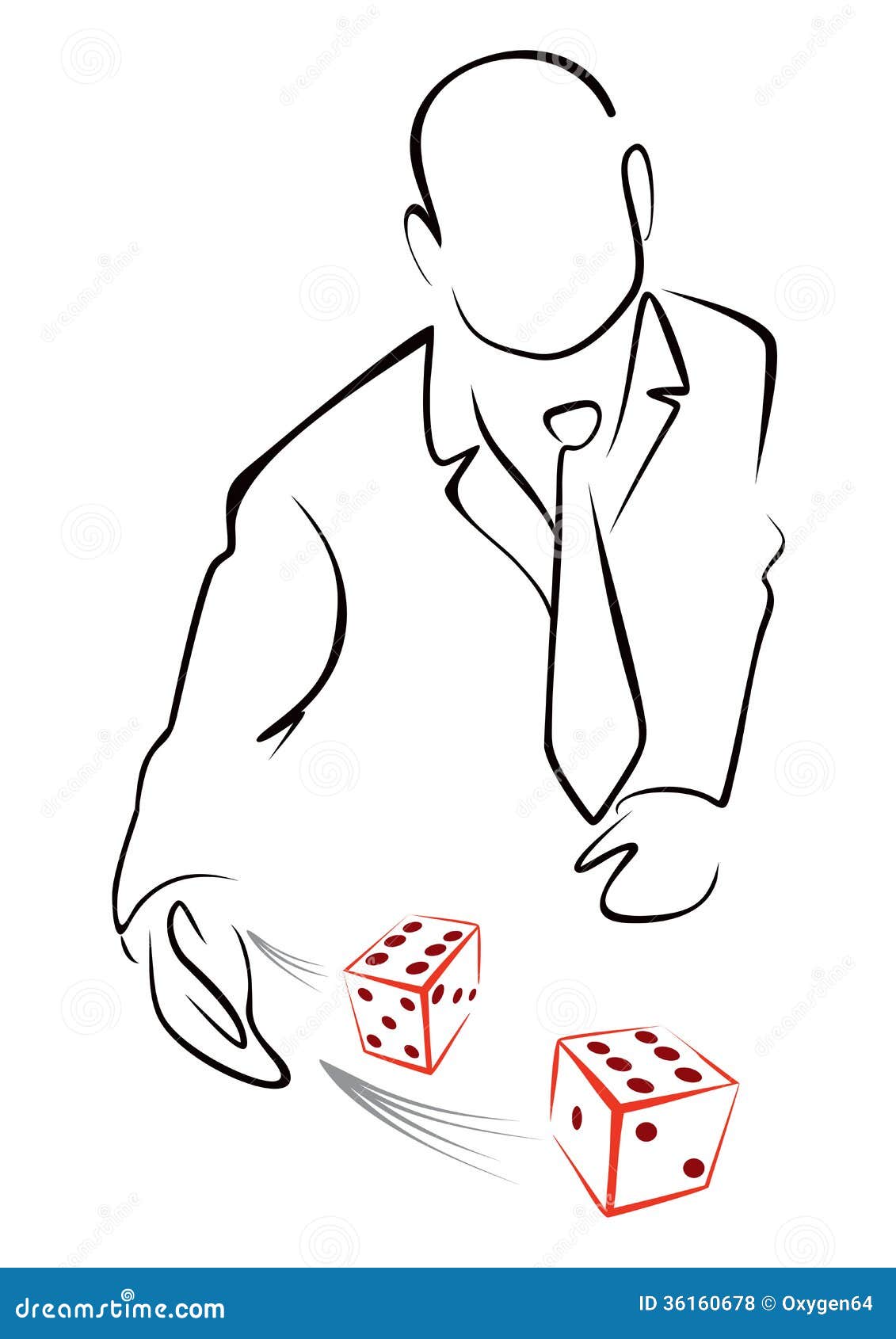 Rolling dices stock vector. Illustration of casino, drawing 36160678