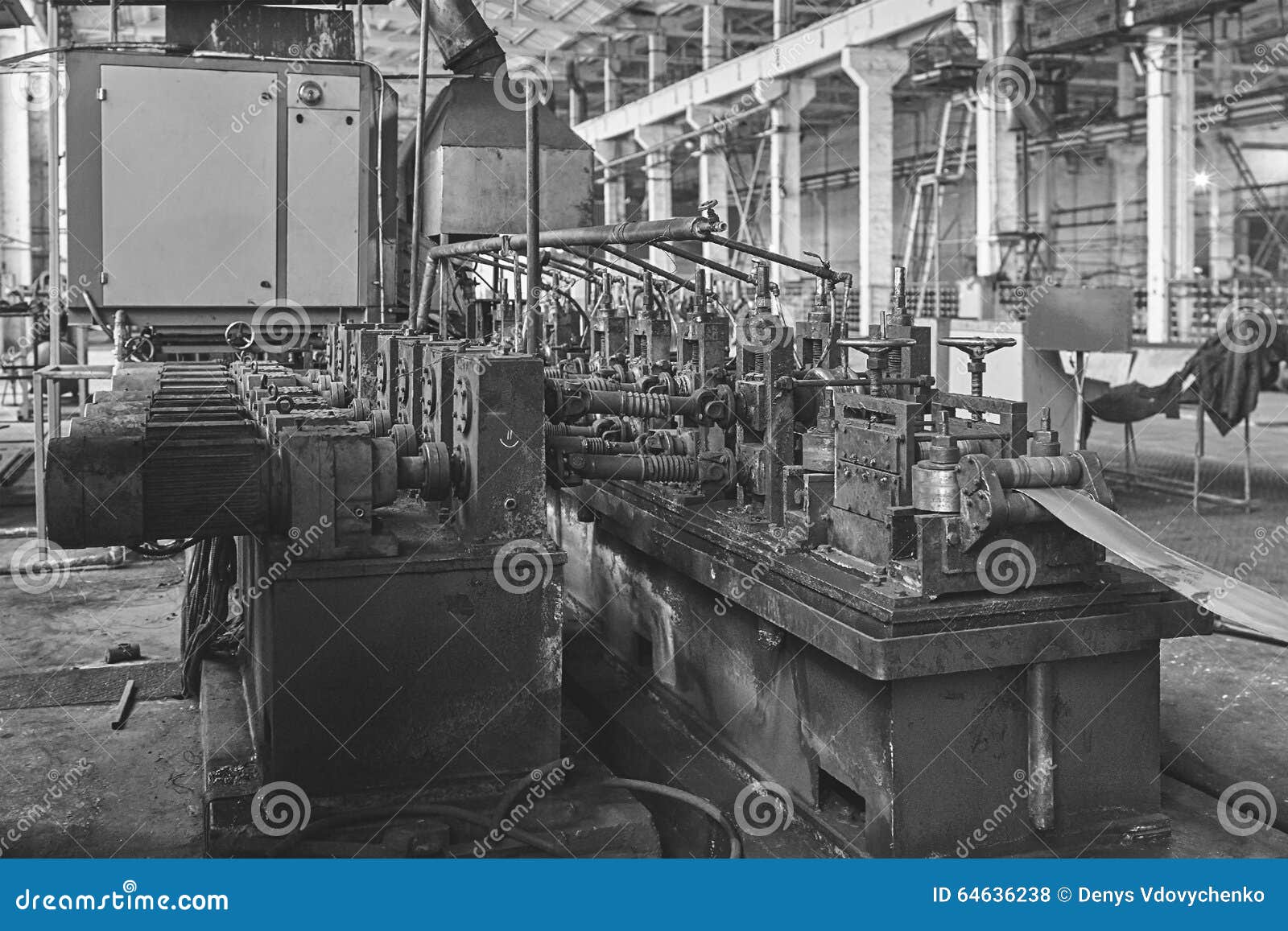 Rolling mill machine stock photo. Image of engine, production 64636238