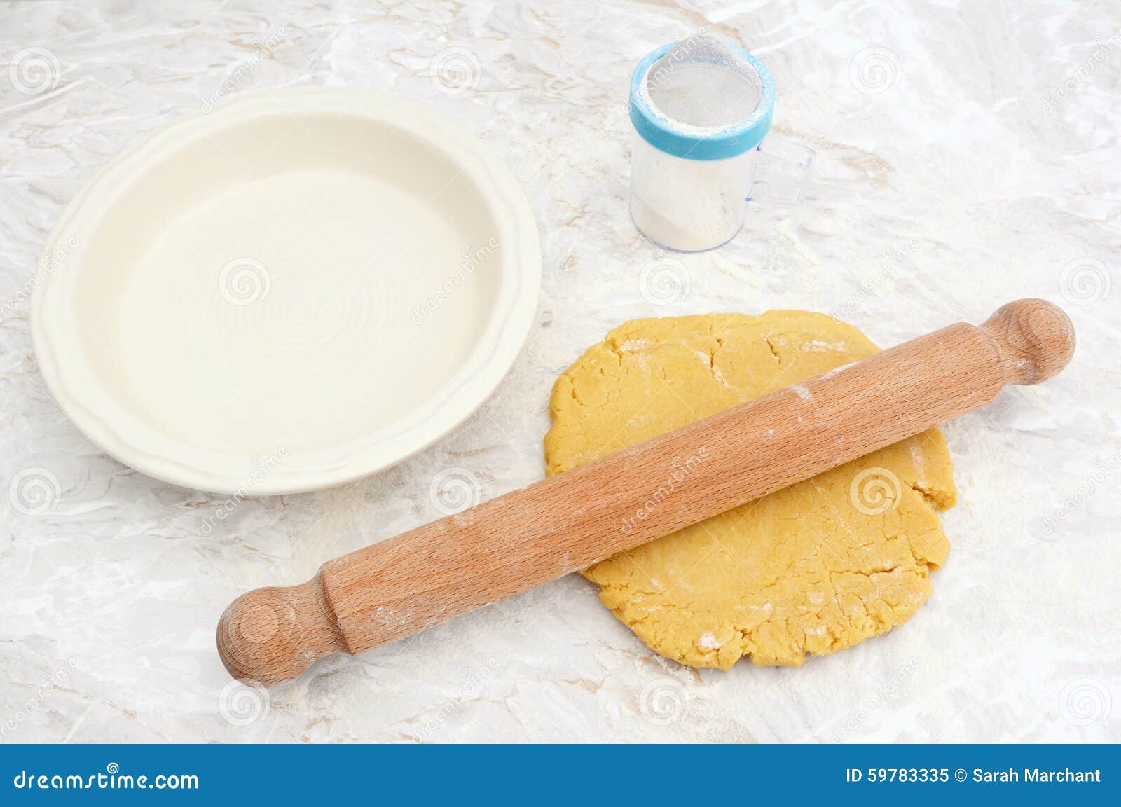 rolling out shortcrust pastry for a pie