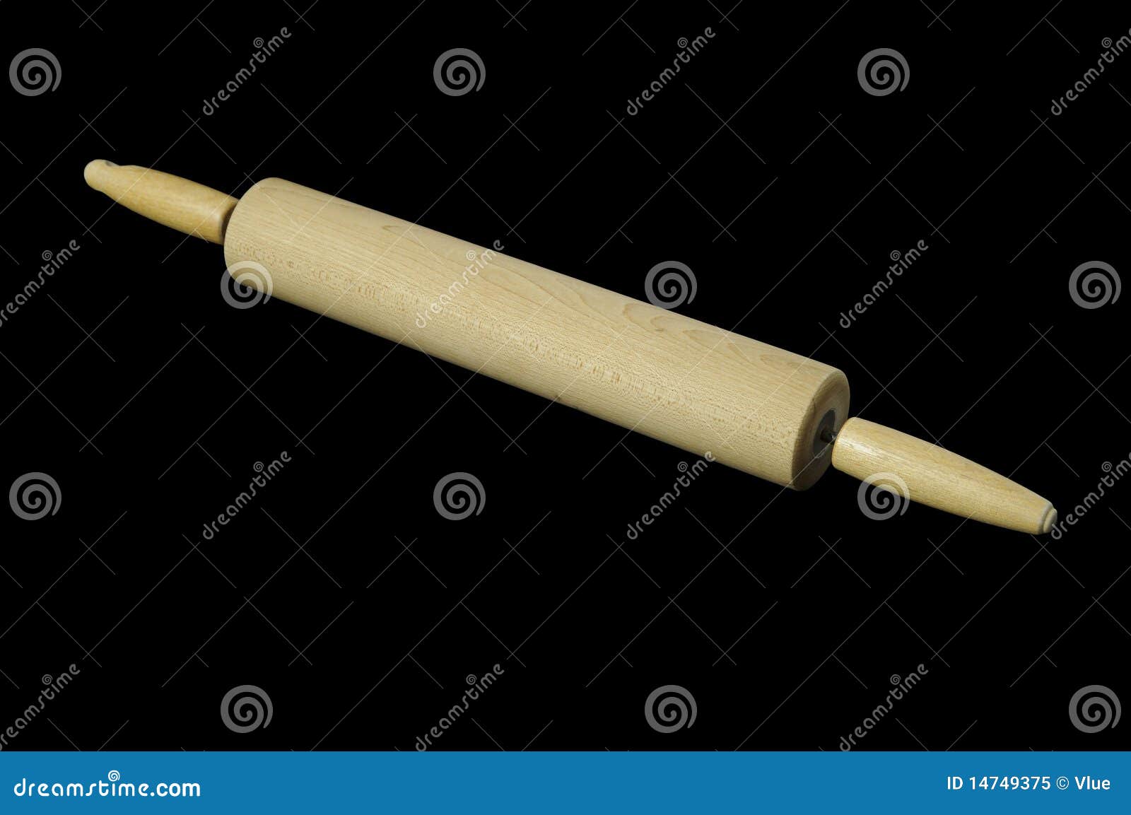 Rolling Pin Isolated on Black Stock Image Image of black, gourmet