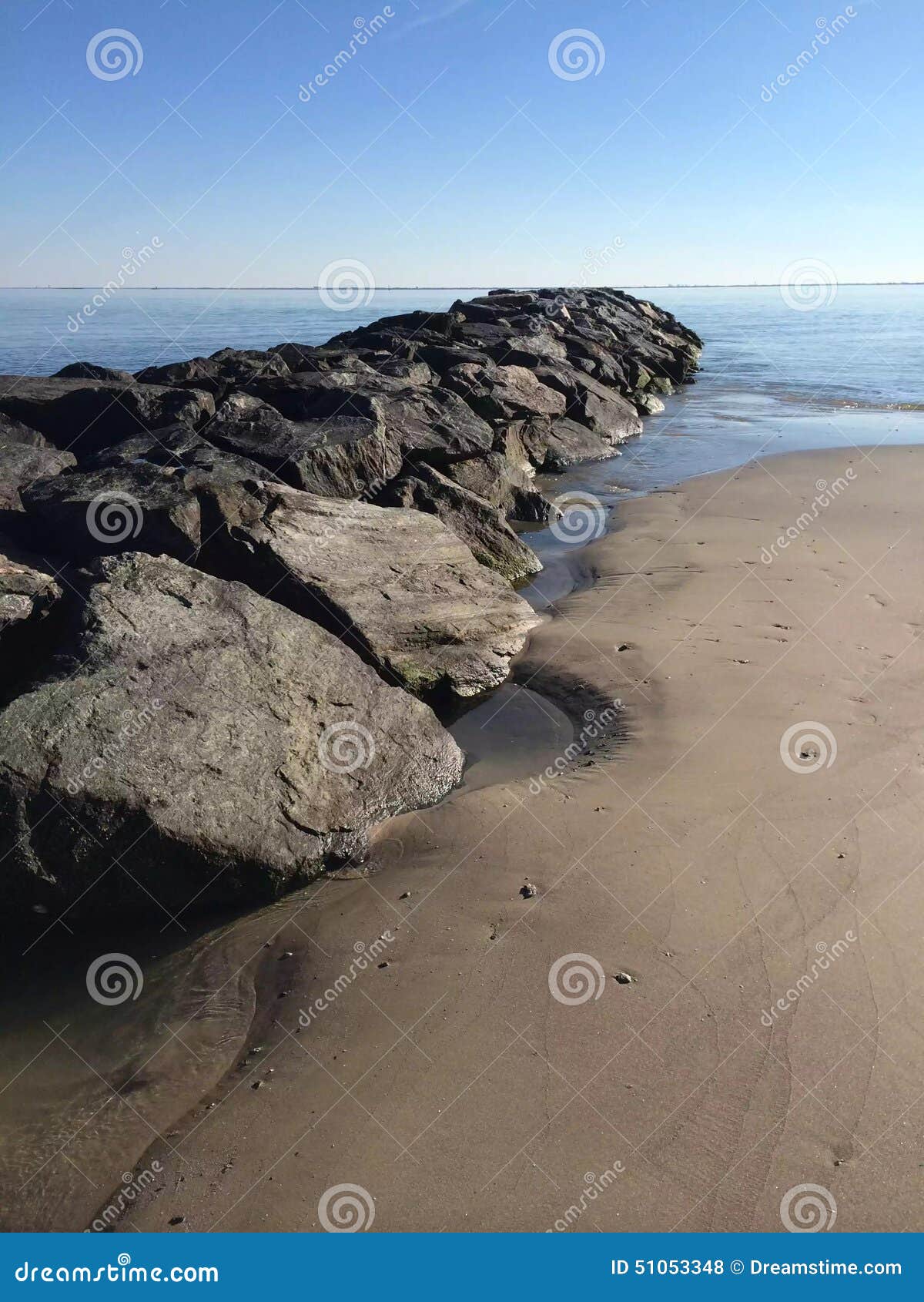 Rolling Tides stock photo. Image of pier, beach, virginia 51053348