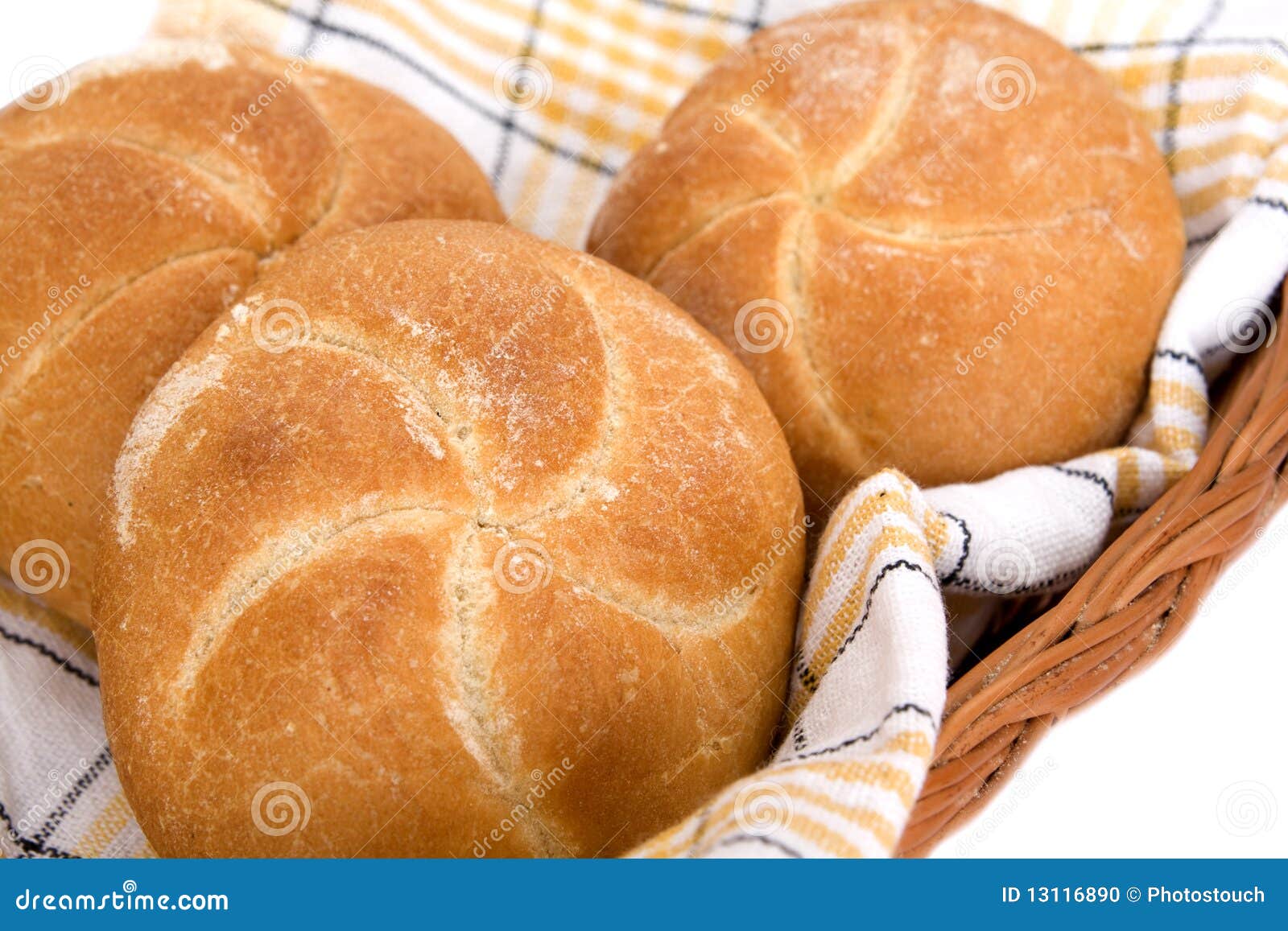 Rolls in basket stock photo. Image of delicious, loaf 13116890