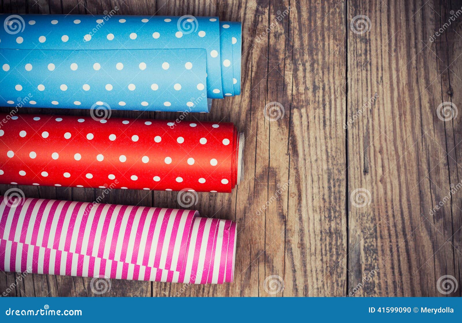 Rolls of Colored Wrapping Paper Stock Photo Image of brightly