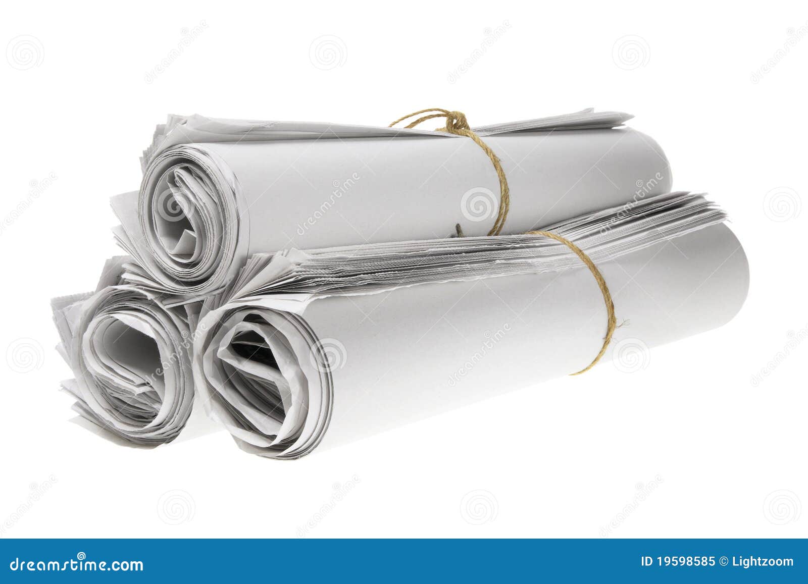 Rolls of Newspapers stock image. Image of background 19598585
