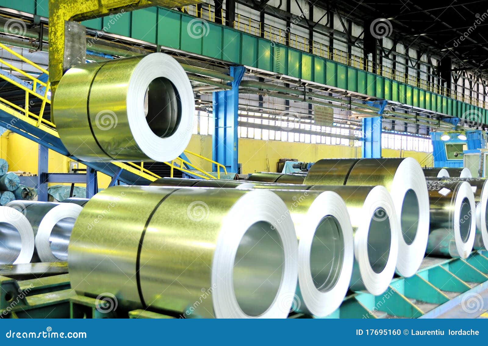 Rolls of steel sheet stock photo. Image of seamless, strong 17695160
