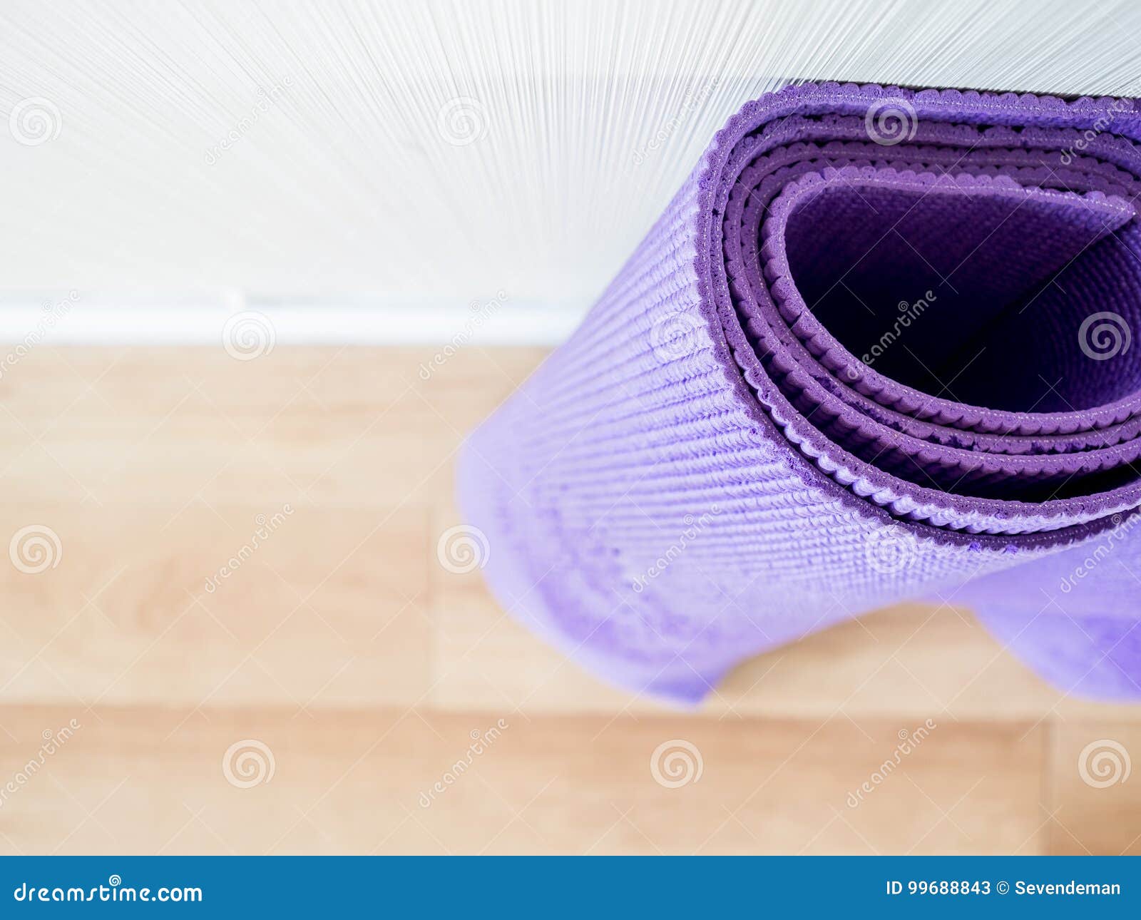 Rolls of Yoga Mats Left in the Room. Stock Image Image of meditation