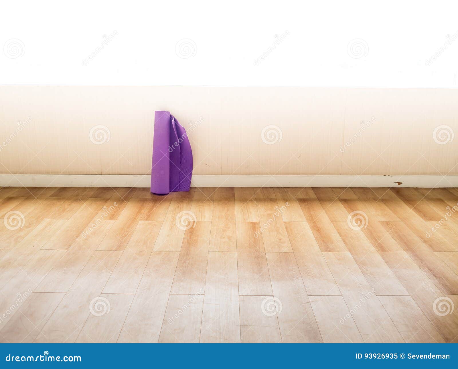 Rolls of Yoga Mats Left in the Room. Stock Image Image of fitness