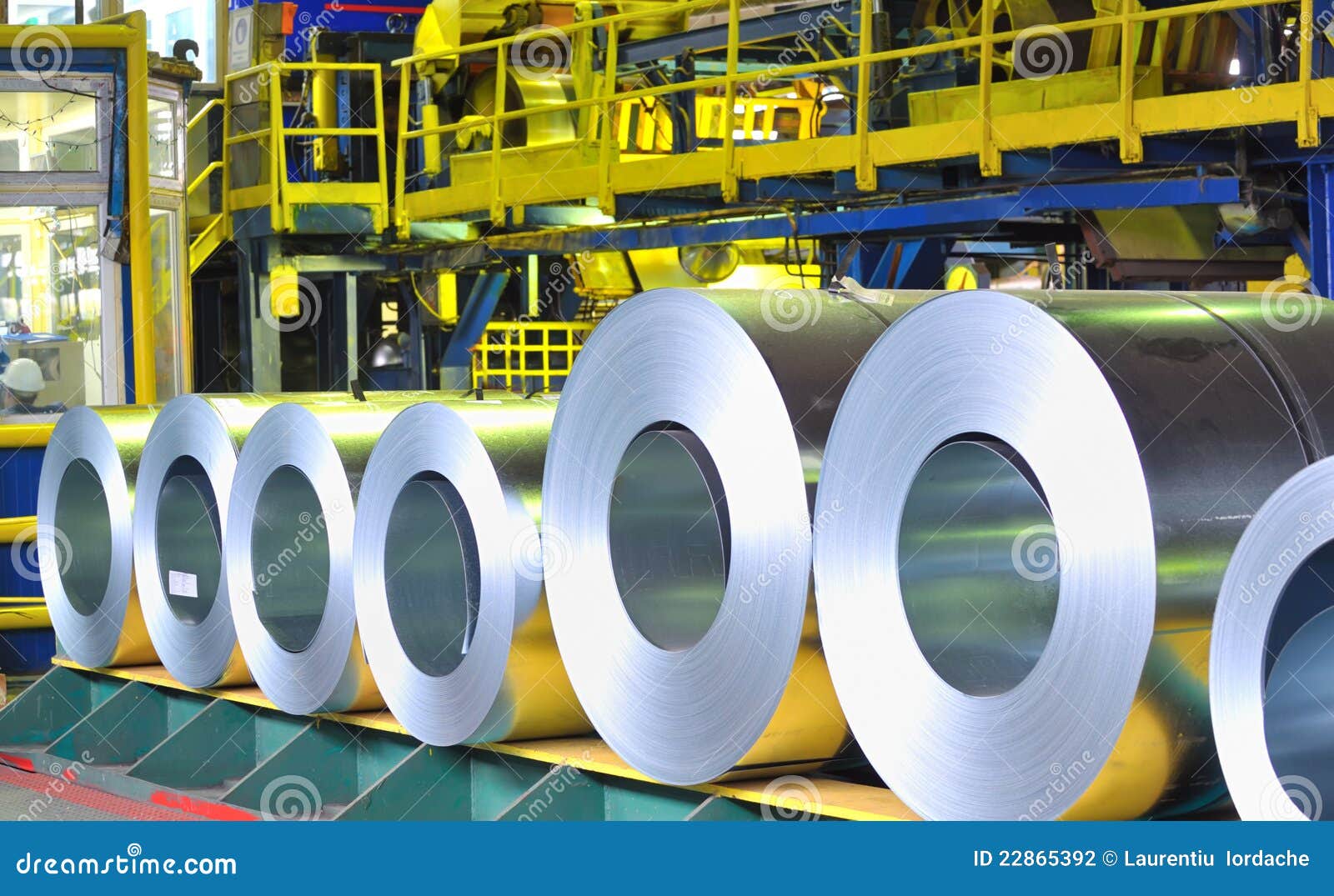 Rolls of zinc steel sheet stock photo. Image of packed 22865392