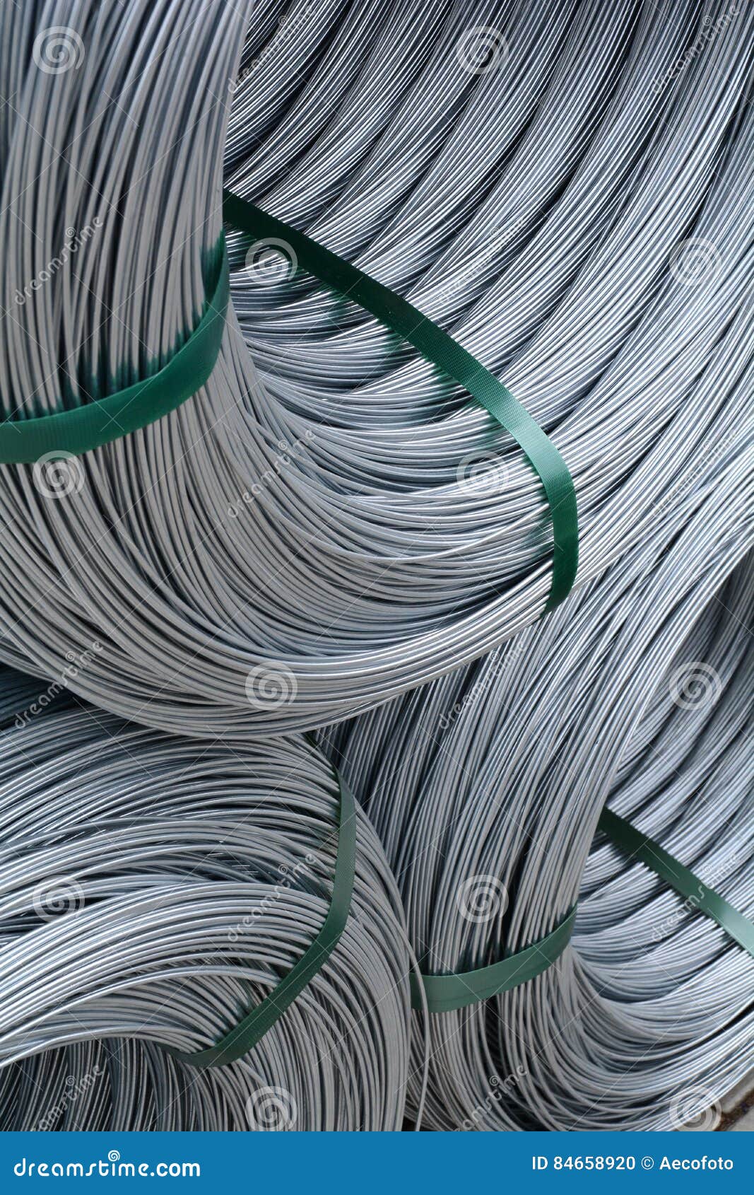 Rolls of zinc wire stock photo. Image of rabitts, industrial 84658920