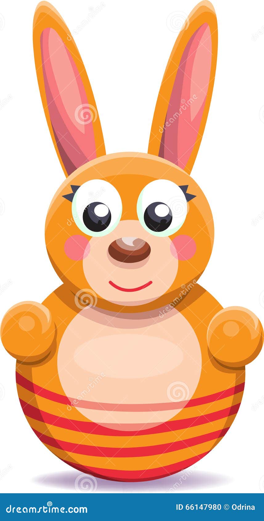 Rolypoly cartoon bunny stock vector. Illustration of gravity 66147980