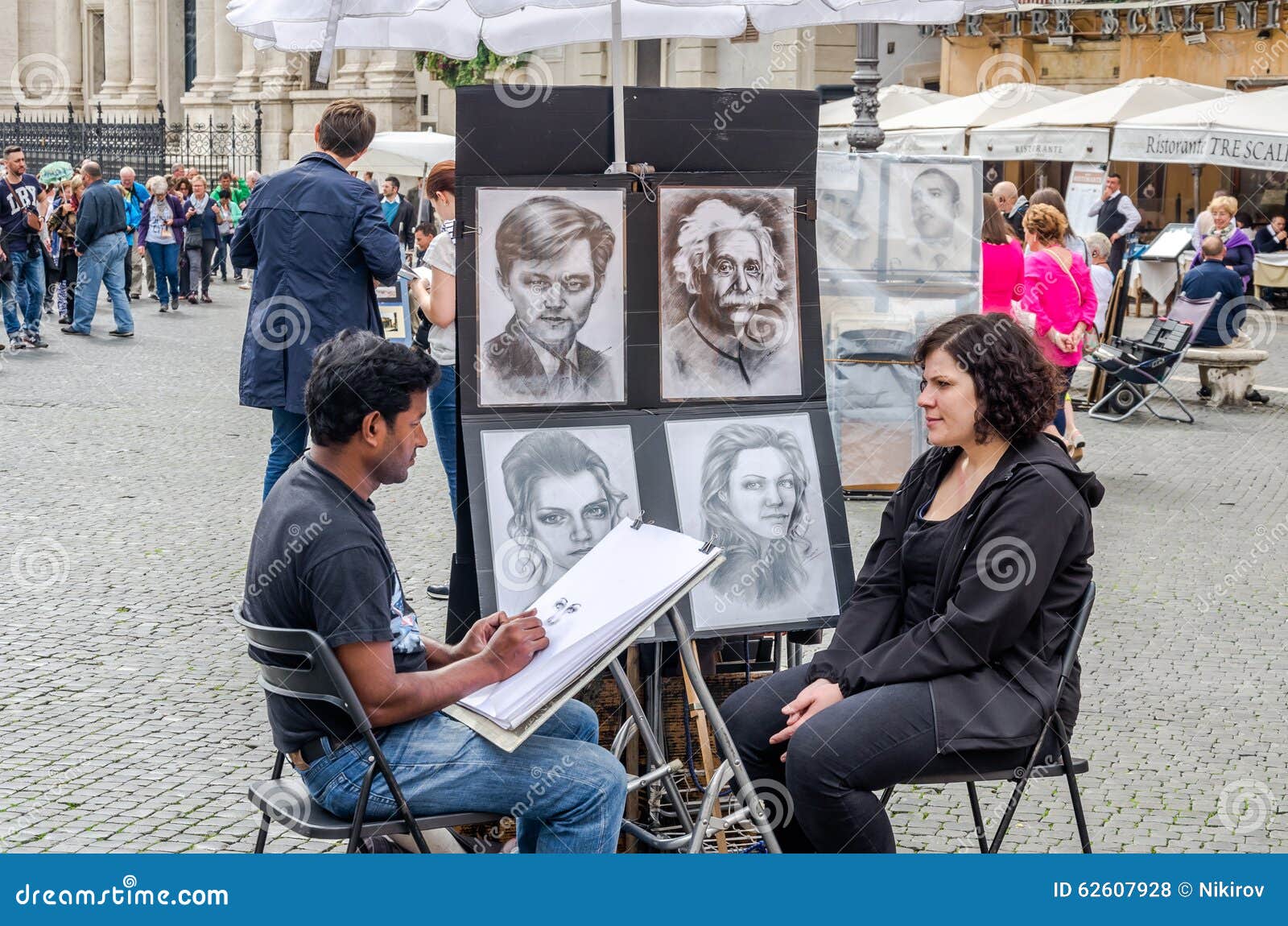Street Caricature Painter in Florence Editorial Stock Photo  Image of  located numerous 92861423
