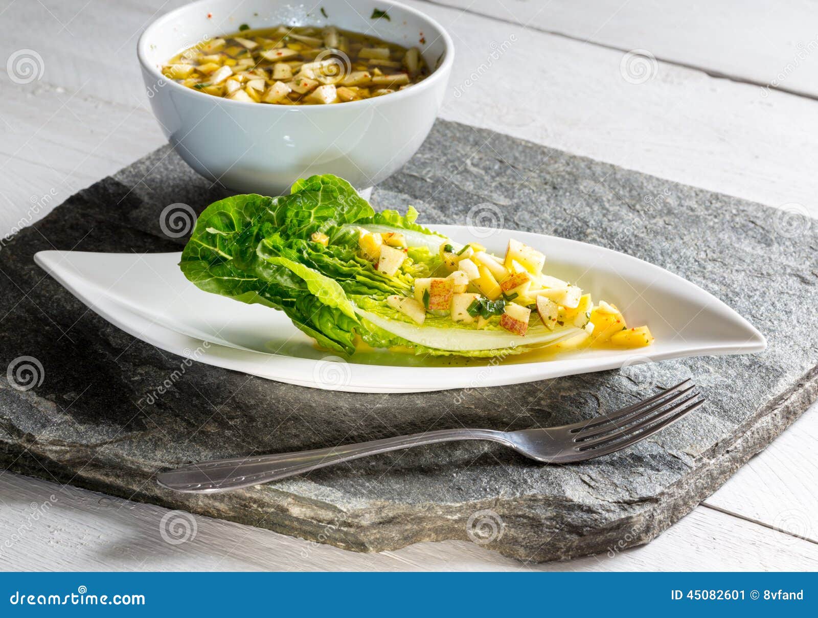 Romaine Lettuce Hearts with Mango Apple Vinaigrette Stock Image Image of appetizer, mango
