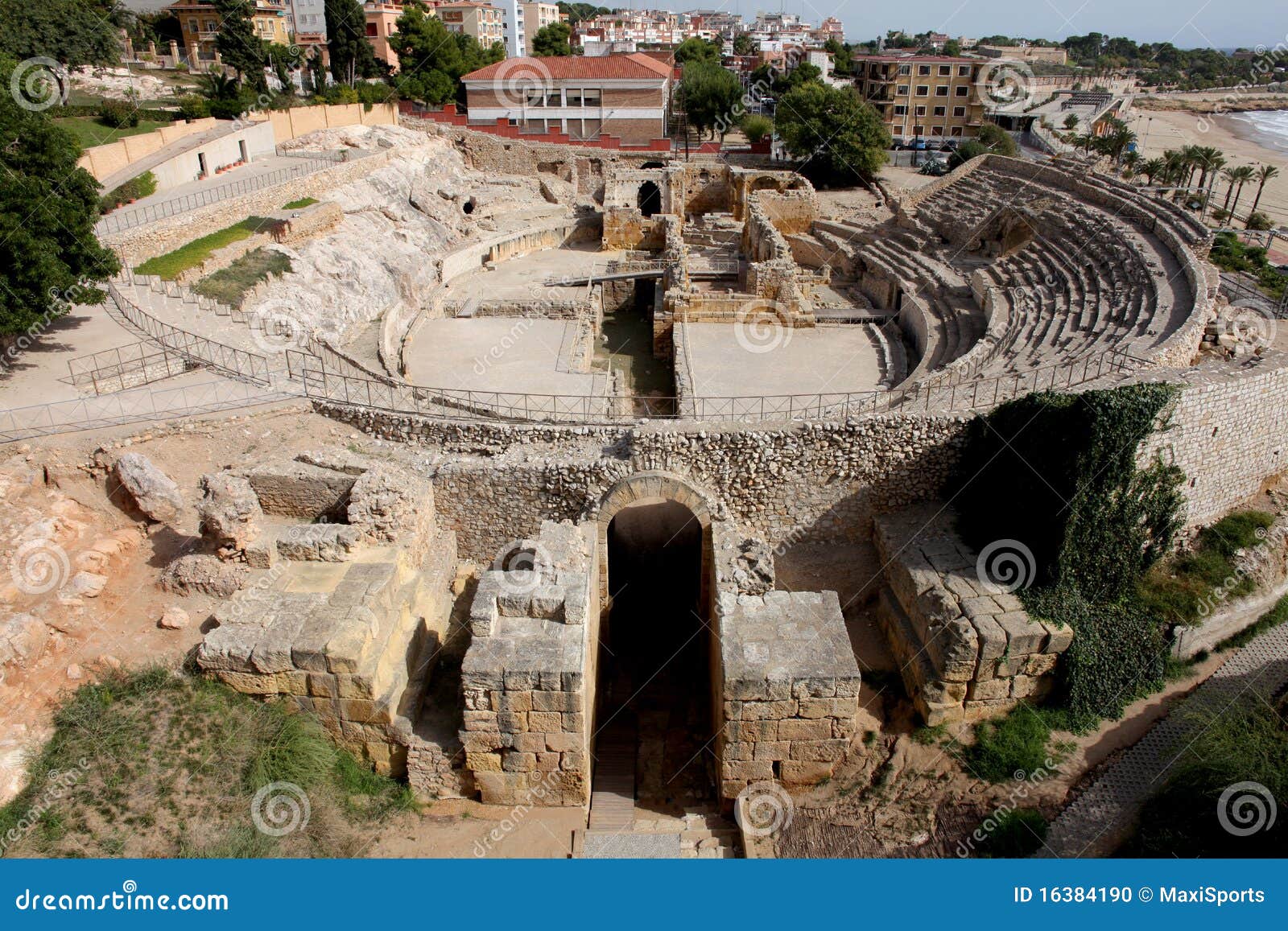 Roman Amphitheatre of Tarragona Stock Photo Image of buildings, roman
