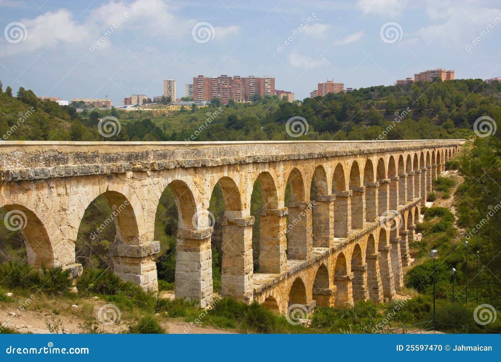 Roman Aqueduct in Tarragona, Spain Stock Photo Image of aqueduct