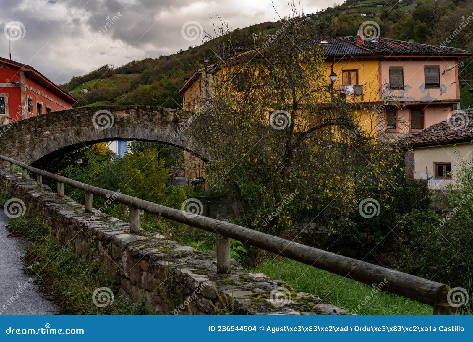 roman bridge of villoria, asturias