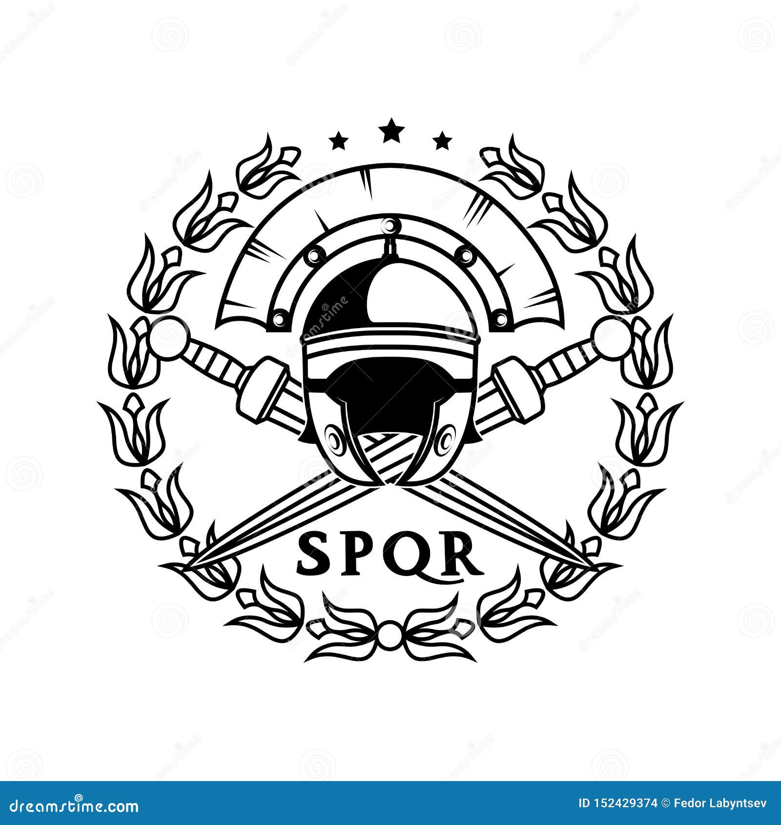 Roman Centurion Helmet Vector Illustration Stock Vector Illustration