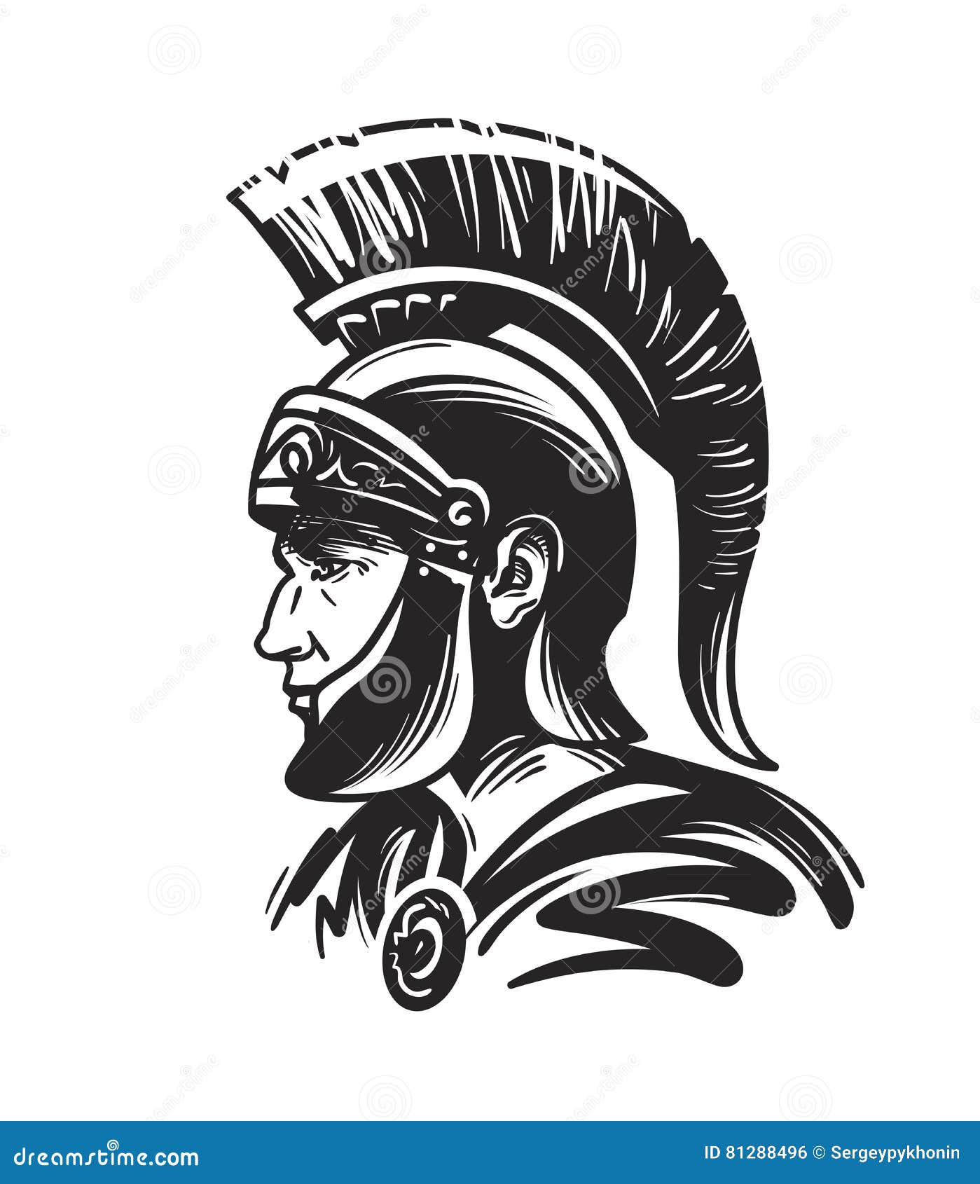 roman centurion soldier. sketch  