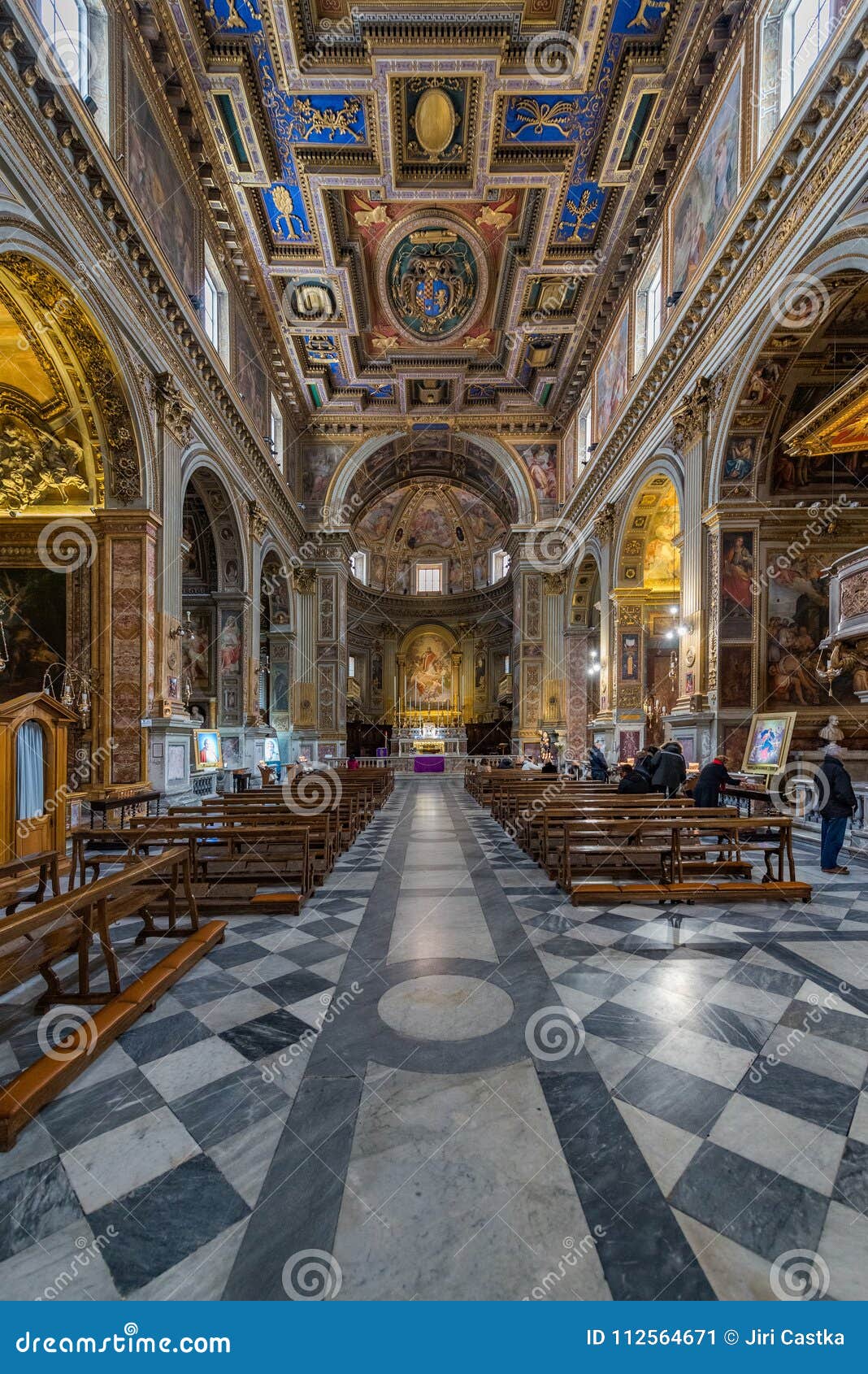 Church San Marcello Al Corso, Roma, Italy Editorial Photo - Image