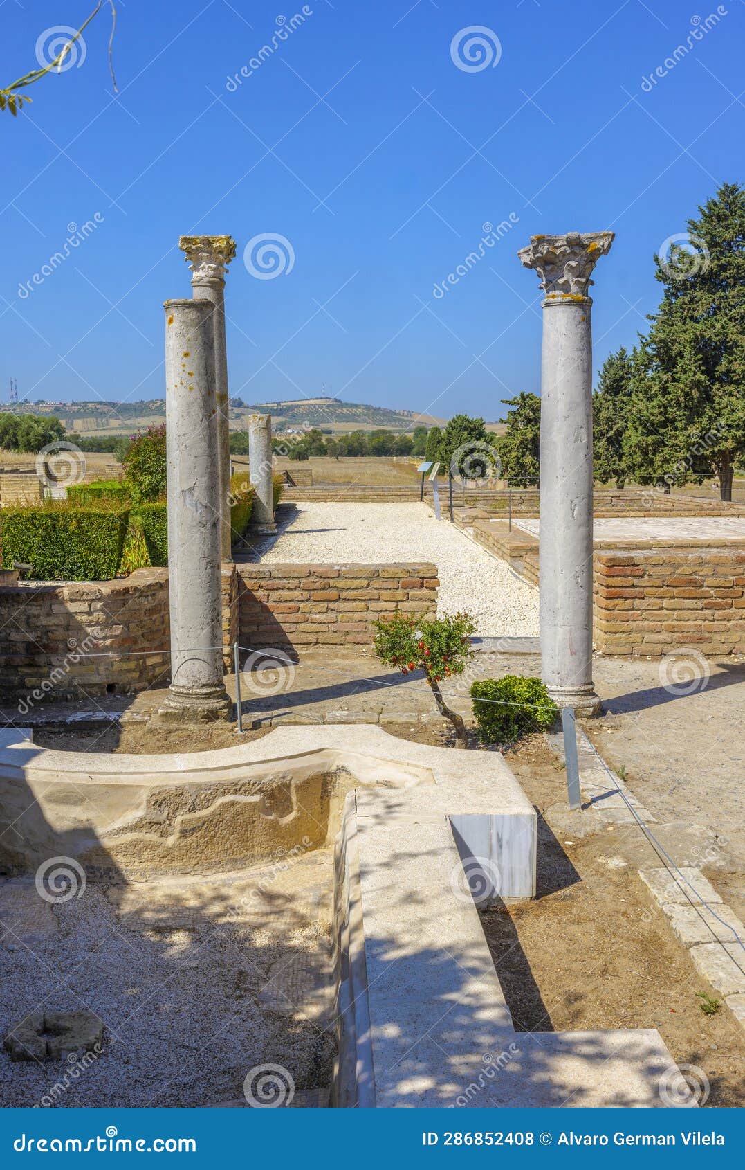 the roman city of italica. santiponce, andalusia, spain