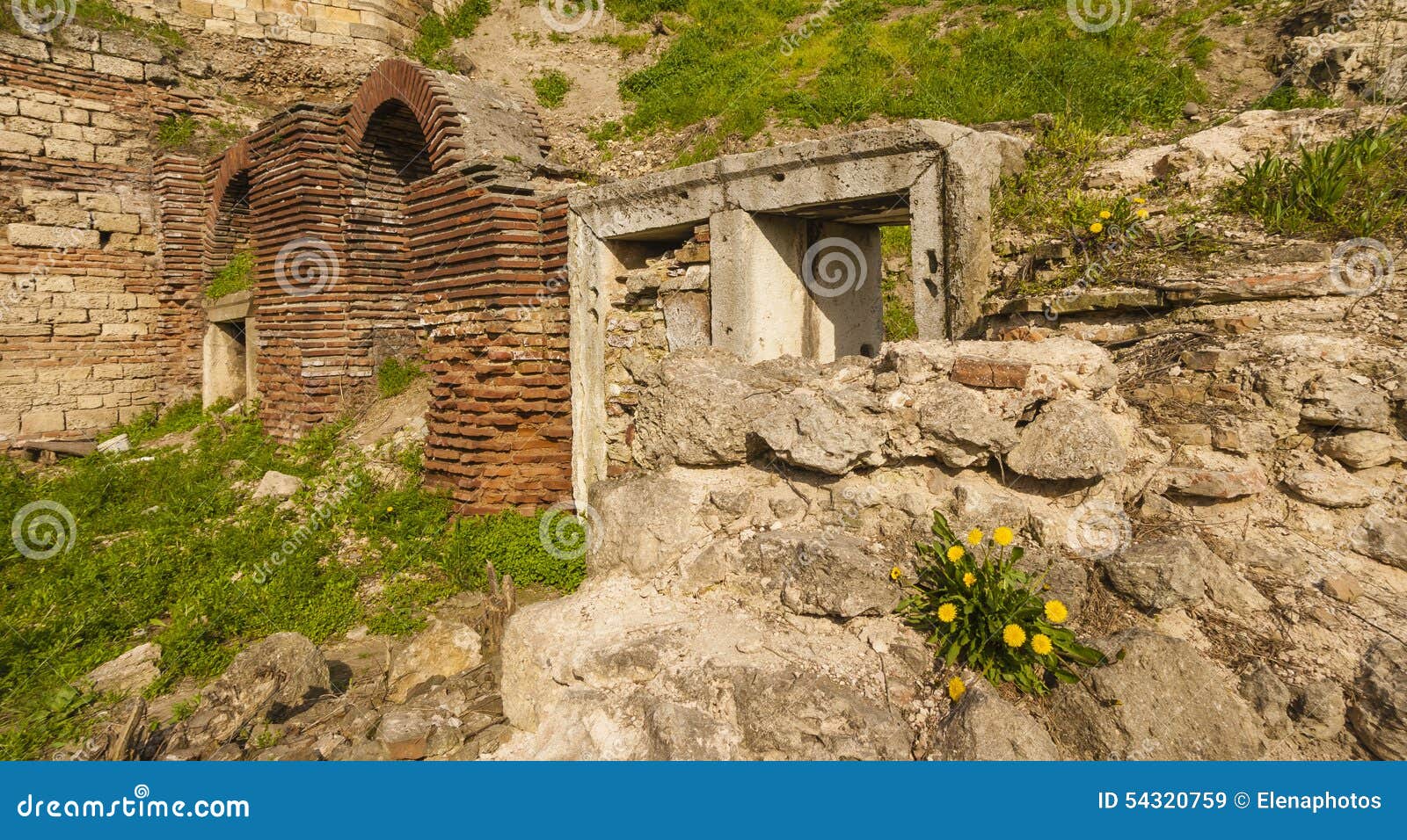 roman edifice, part of old town of constanta, romania