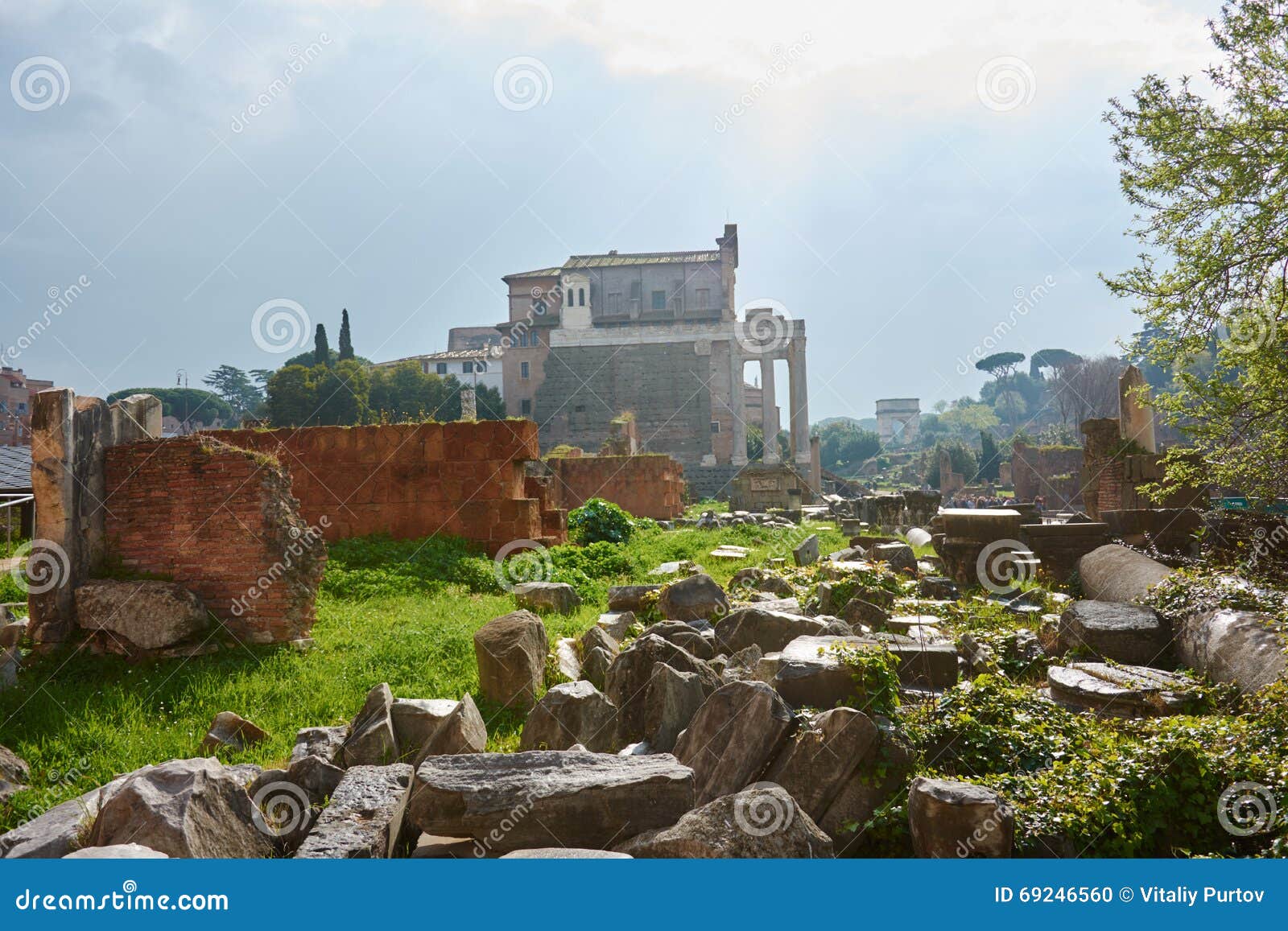 Roman fora. Fördärvar av Roman Forum, de italienska gränsmärkena