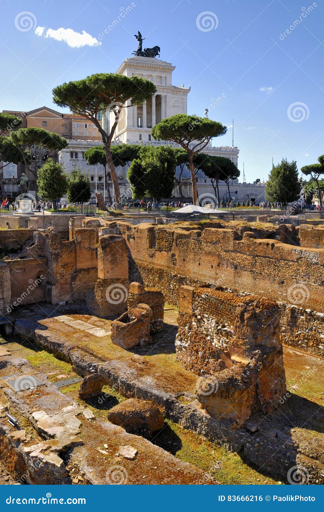 Roman Forum, Rome`s historic center, Italy. The monumental ruins of the Roman Empire, Rome`s historic center, Italy.