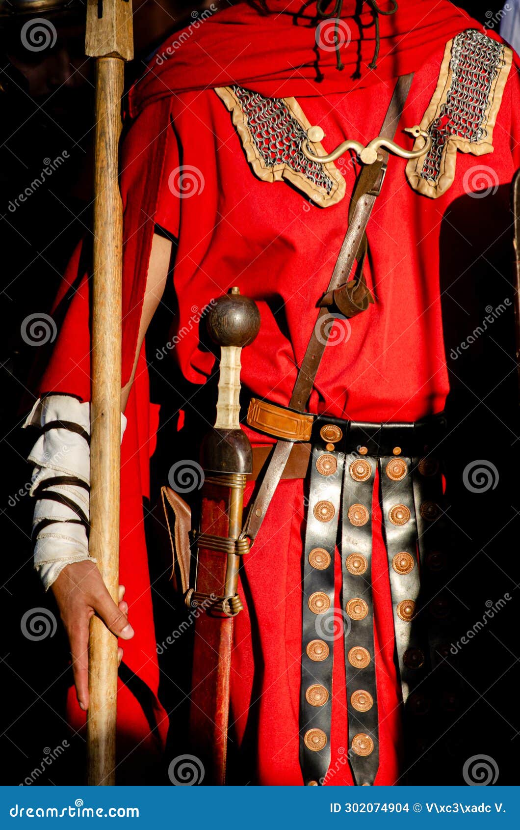 roman legionary at a historical reenactment event. festa dos povos. chaves, north of portugal
