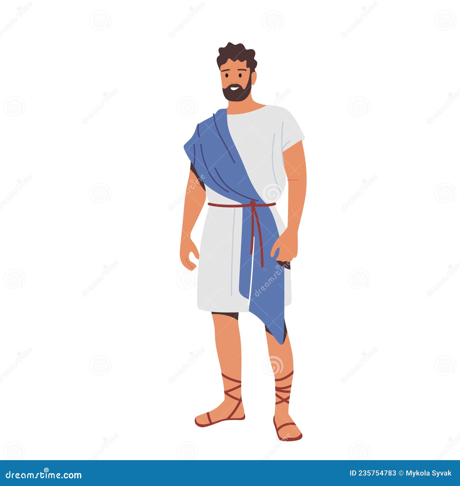 Roman Man in Historical Costume, Male Character Wear Traditional ...
